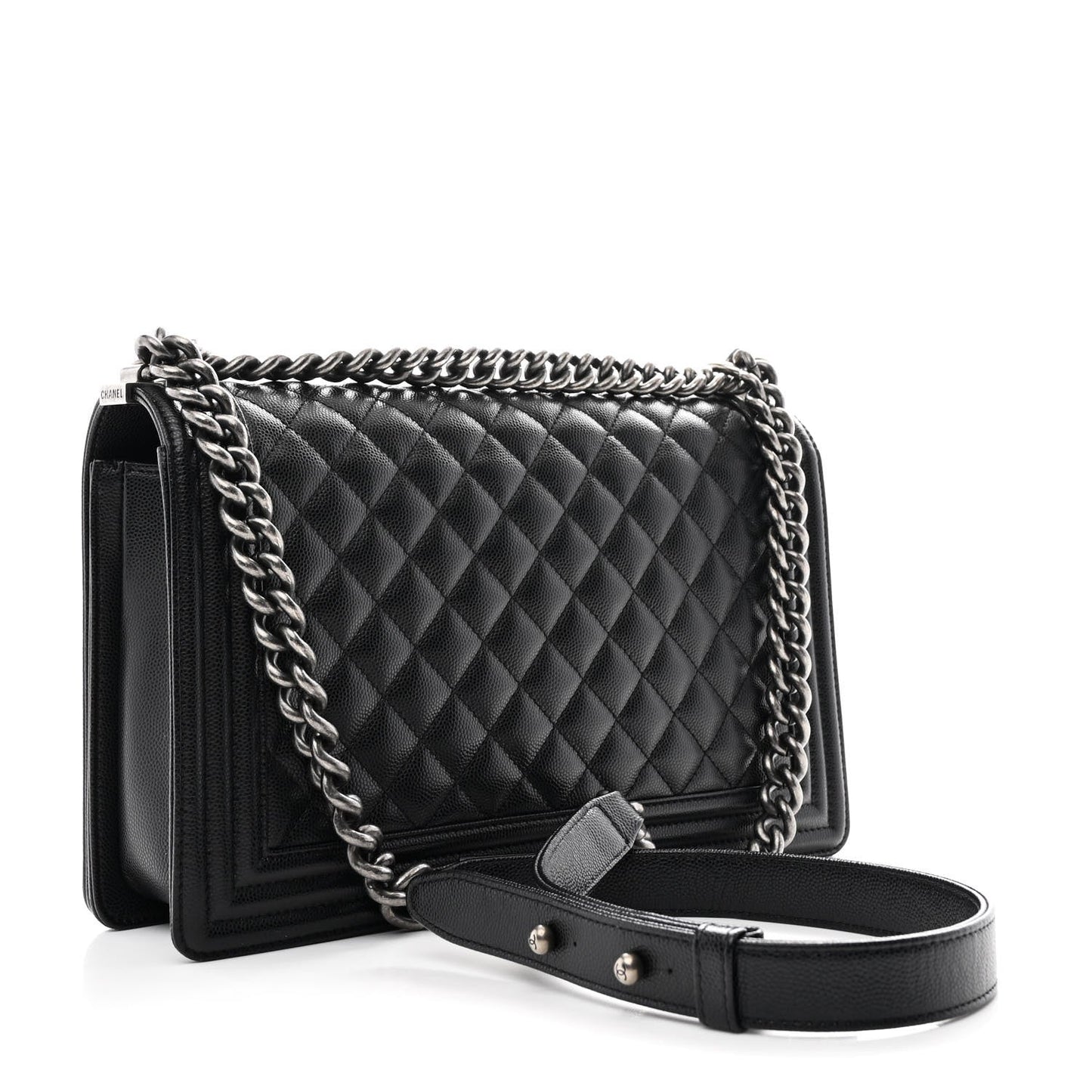 Caviar Quilted New Medium Boy Flap Black