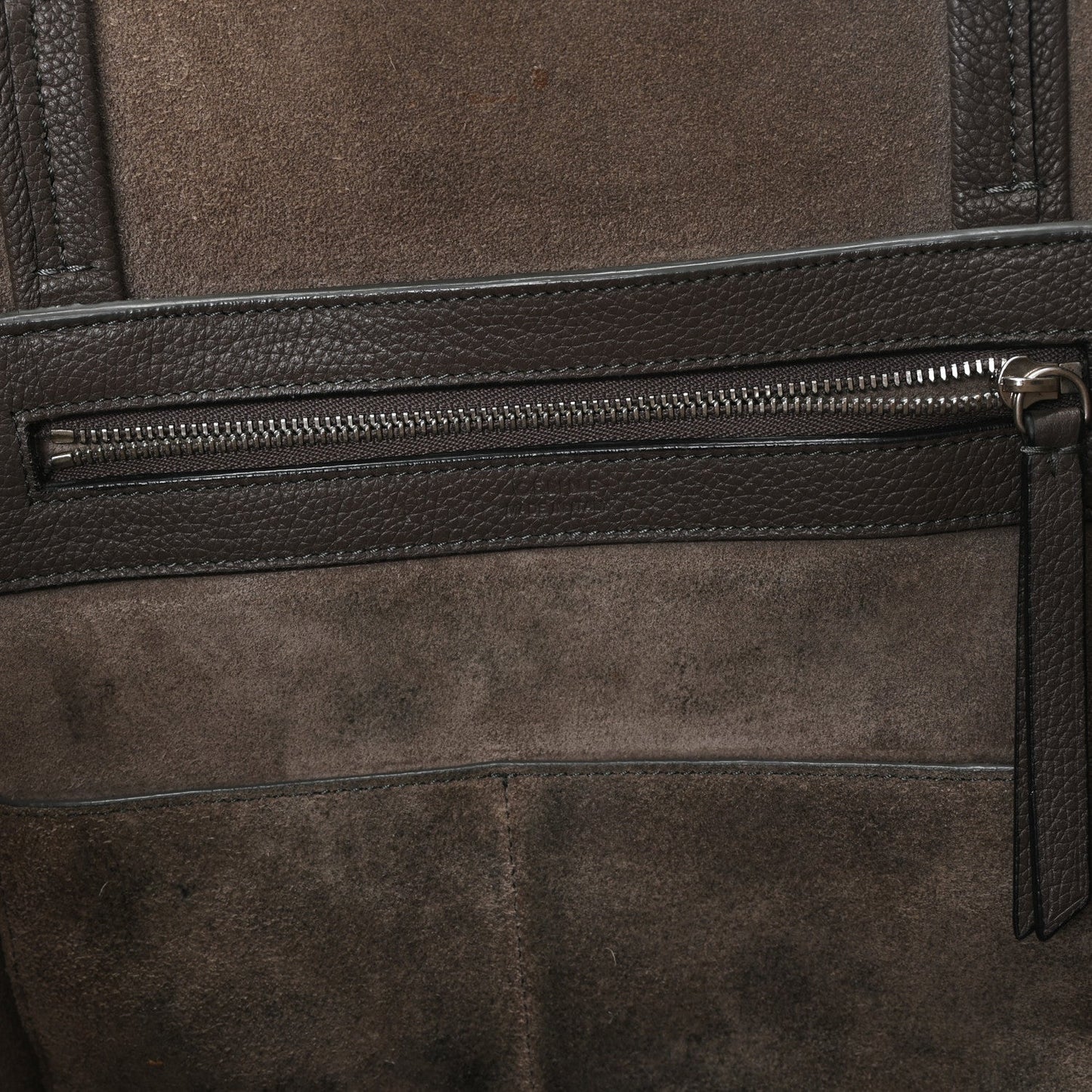 Soft Grained Calfskin Small Belt Cabas Phantom Taupe