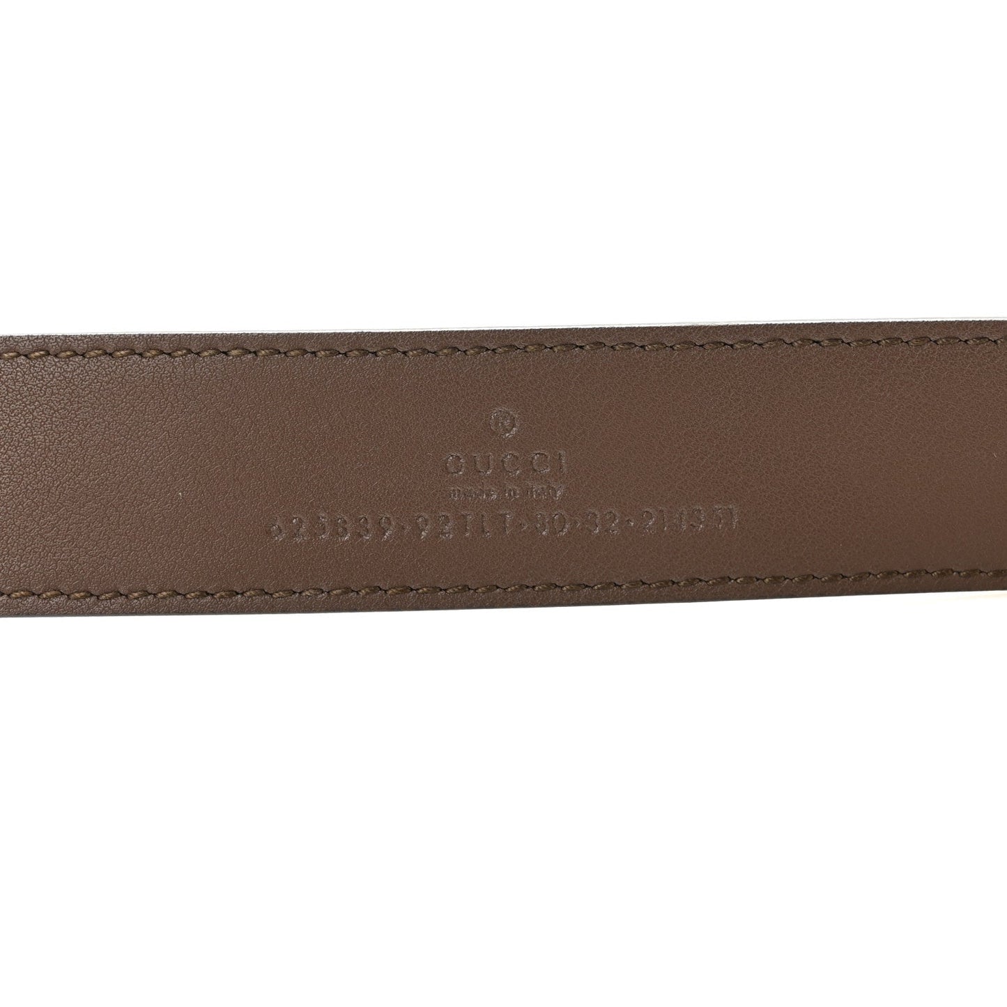 GG Supreme Monogram Matte Plutone Calfskin Double G 30mm Belt 80 32 Beige Ebony New Acero