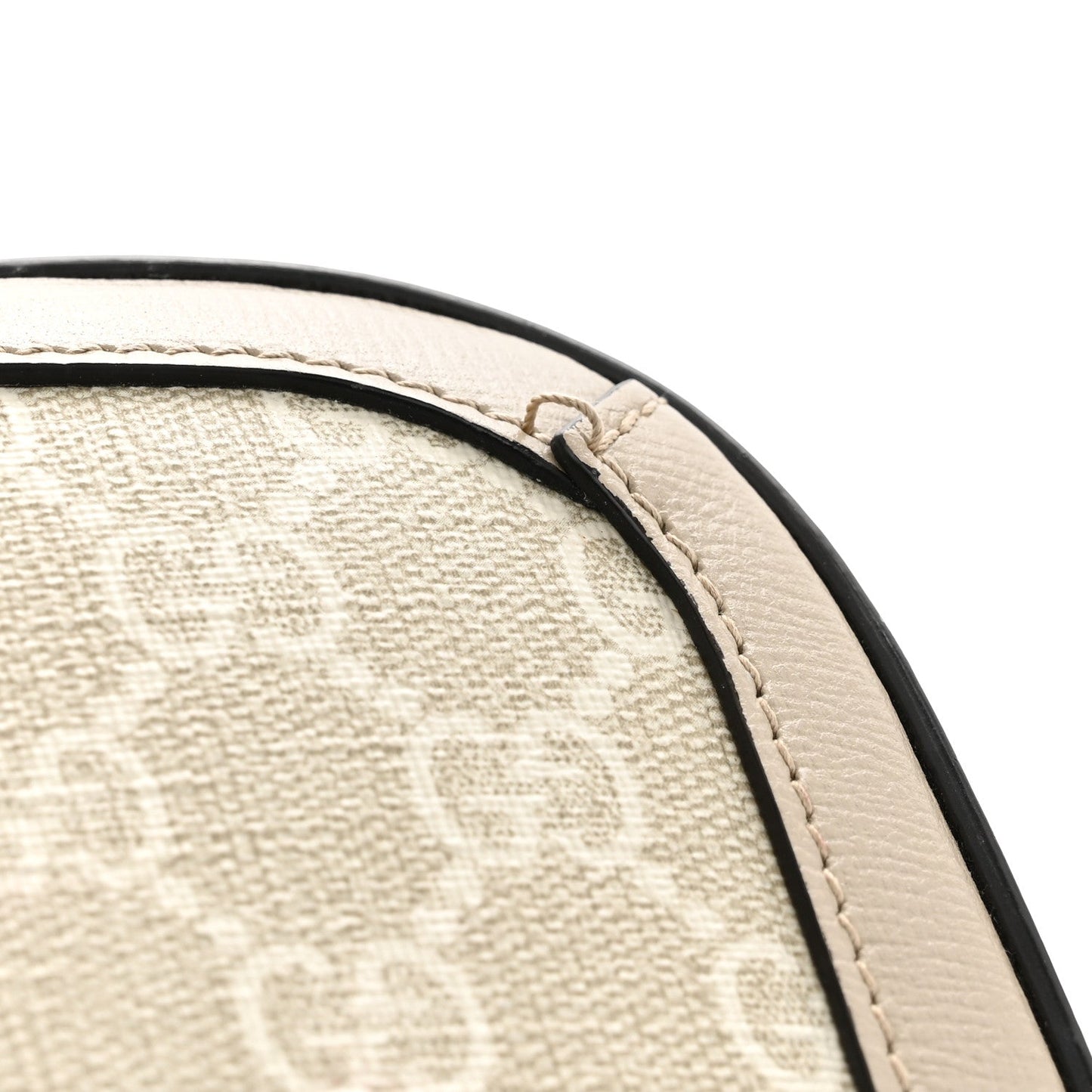 GG Supreme Monogram Small Horsebit 1955 Chain Shoulder Bag Beige Mystic White