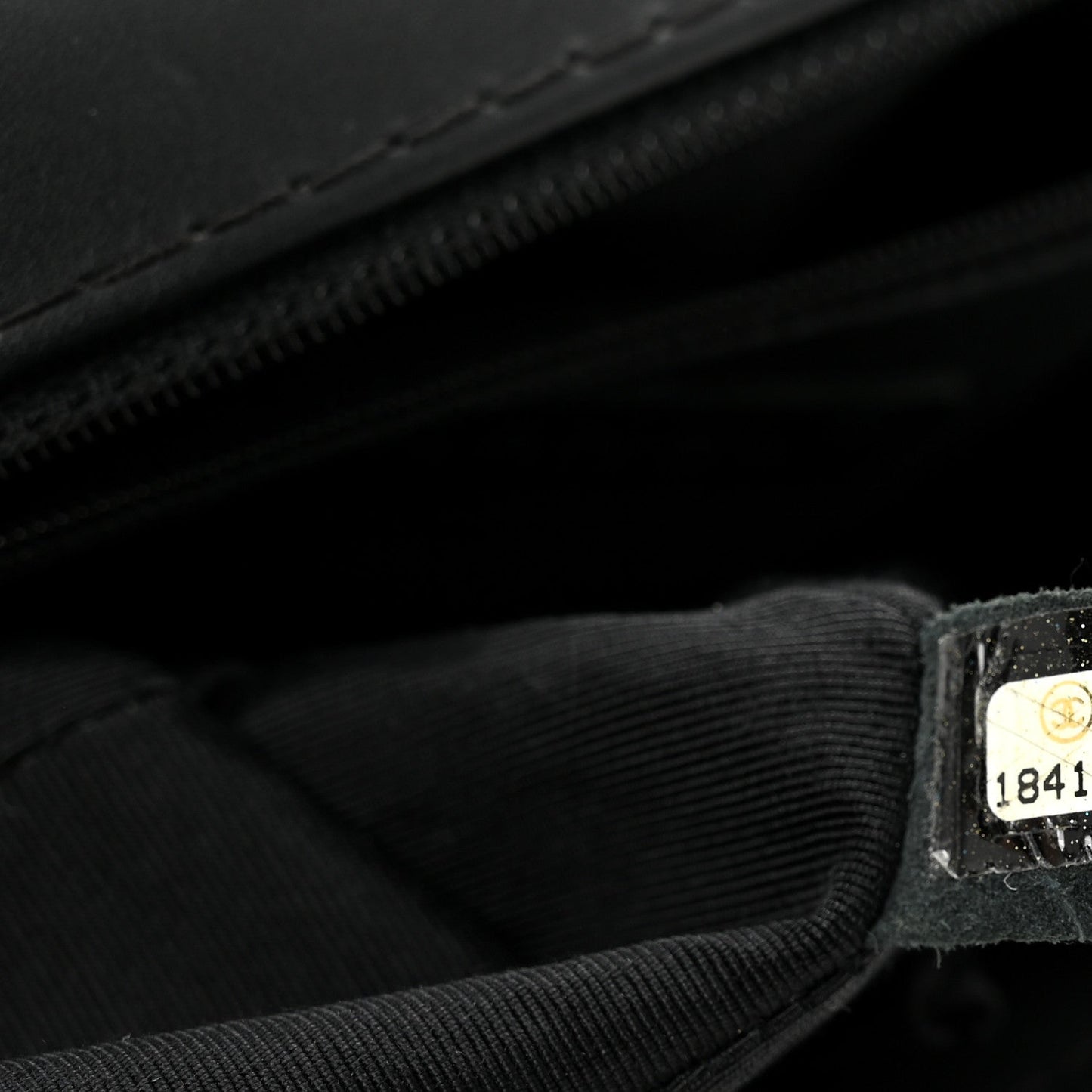 Calfskin Double Stitch Large Boy Flap Black