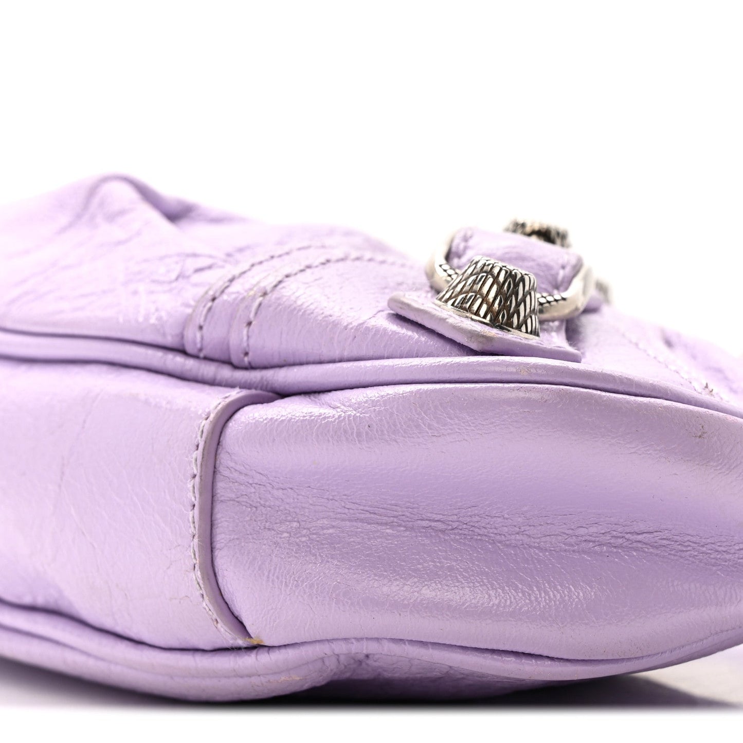 Agneau Arena Le Cagole Mini Purse With Chain Lilac