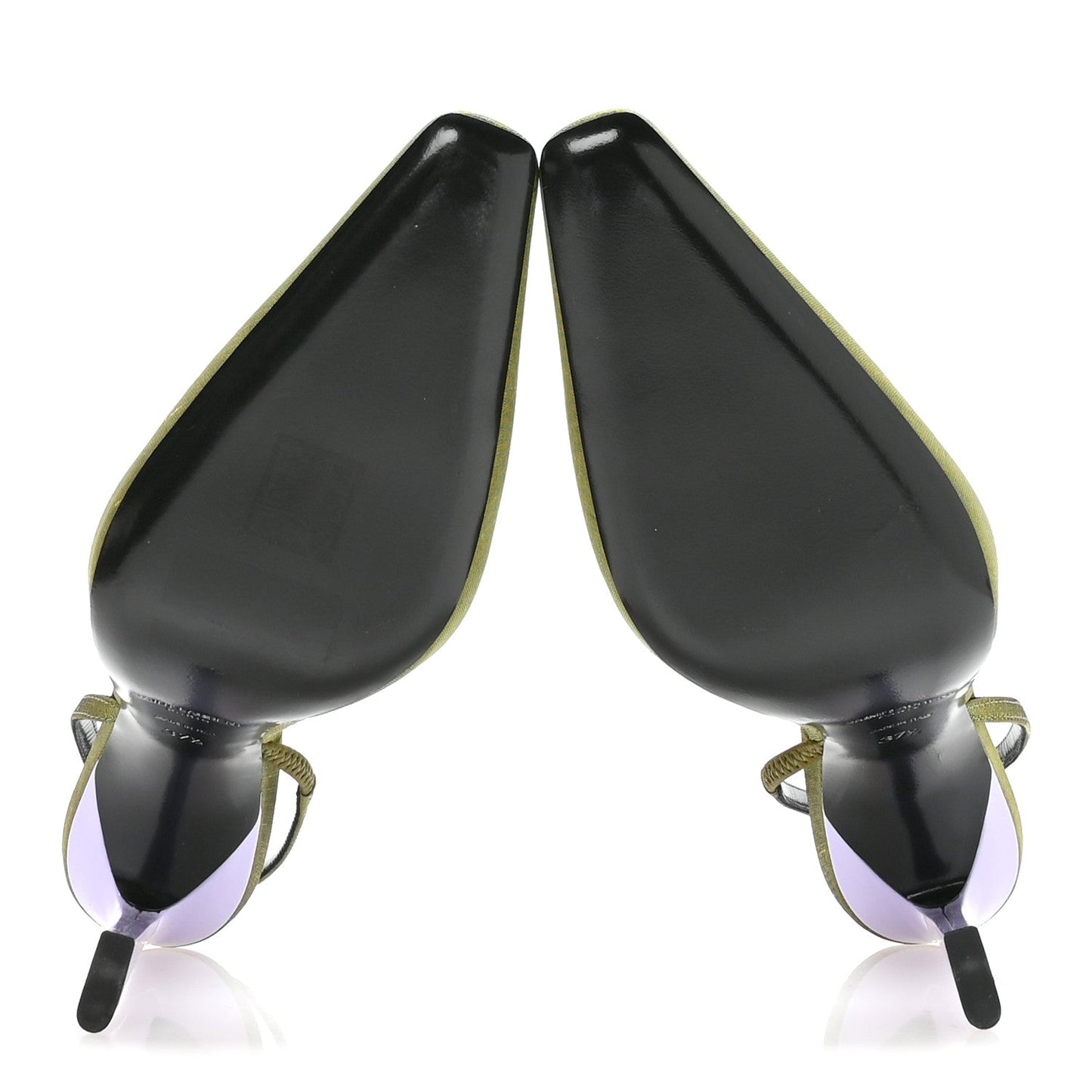 Crepe De Chine Blade 105 Slingback Pumps 37.5 Lime
