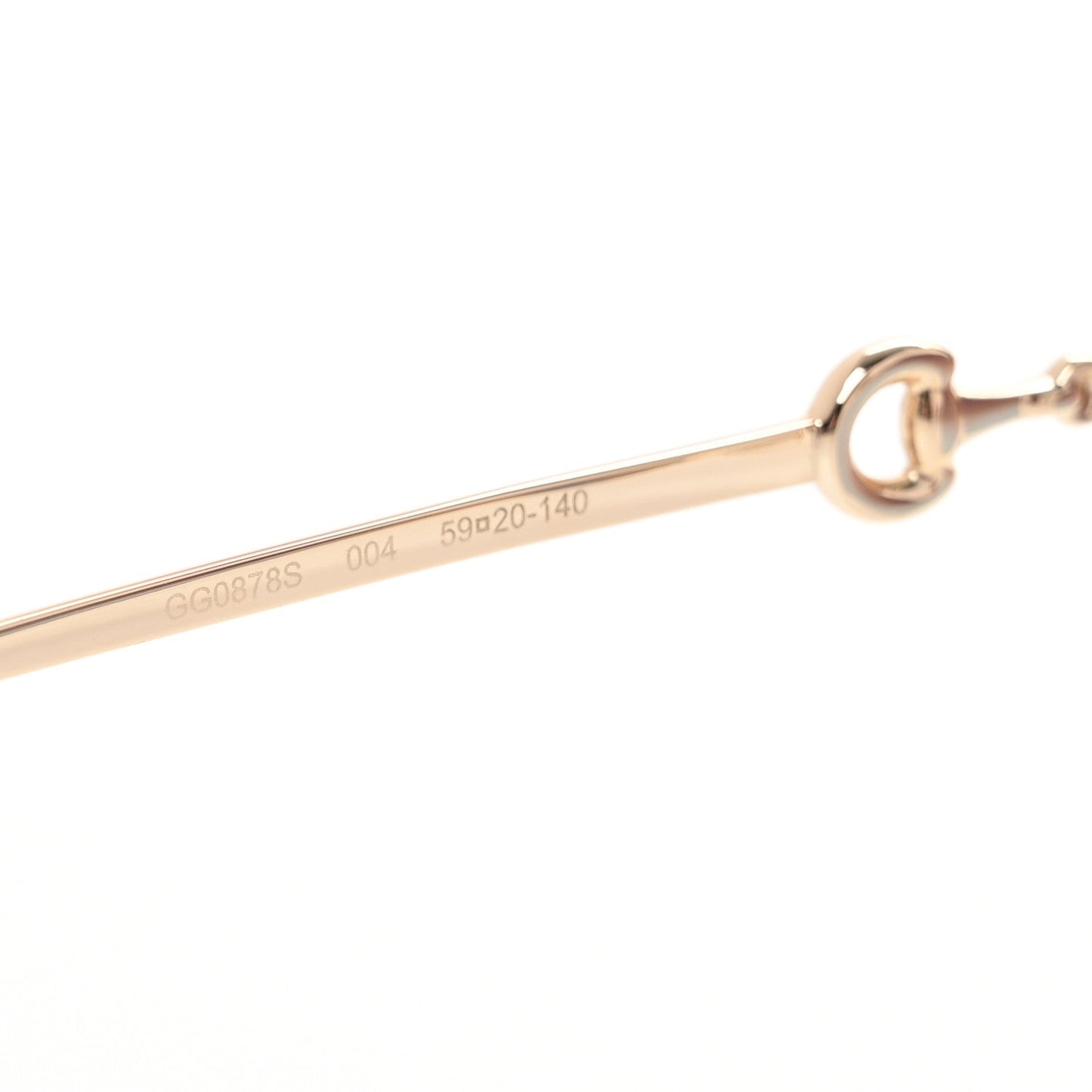 Metal Round Frame Horsebit Sunglasses GG0878S Gold