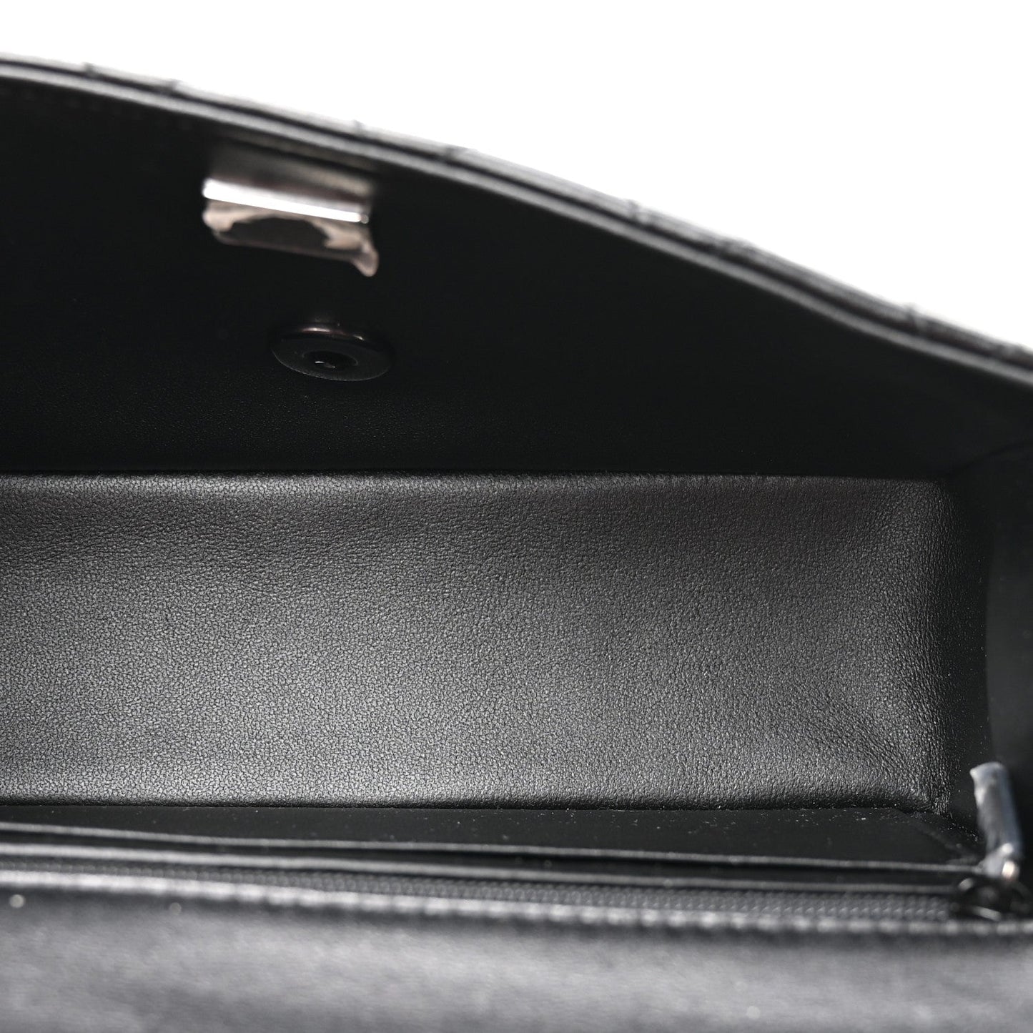Lambskin Quilted Mini Top Handle Rectangular Flap So Black
