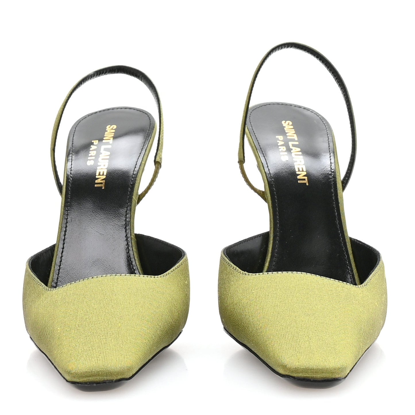 Crepe De Chine Blade 105 Slingback Pumps 37.5 Lime