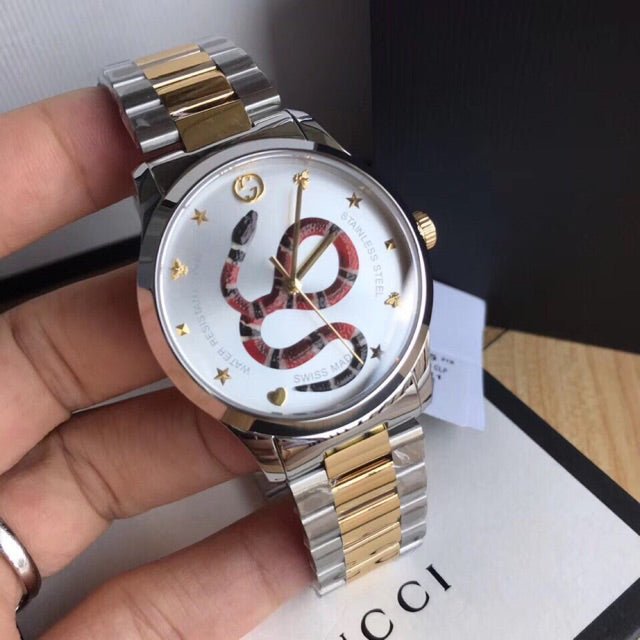Gucci G Timeless Quartz Silver Dial Silver Steel Strap Watch For Women - YA1264075