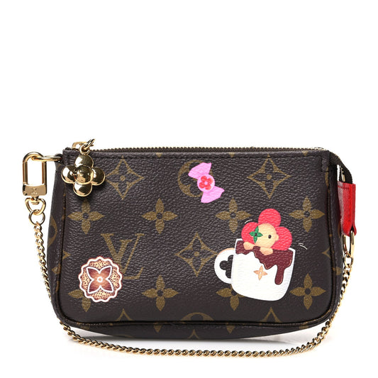 Monogram 2024 Christmas Animation Candy Factory Mini Pochette Accessories Candy Red