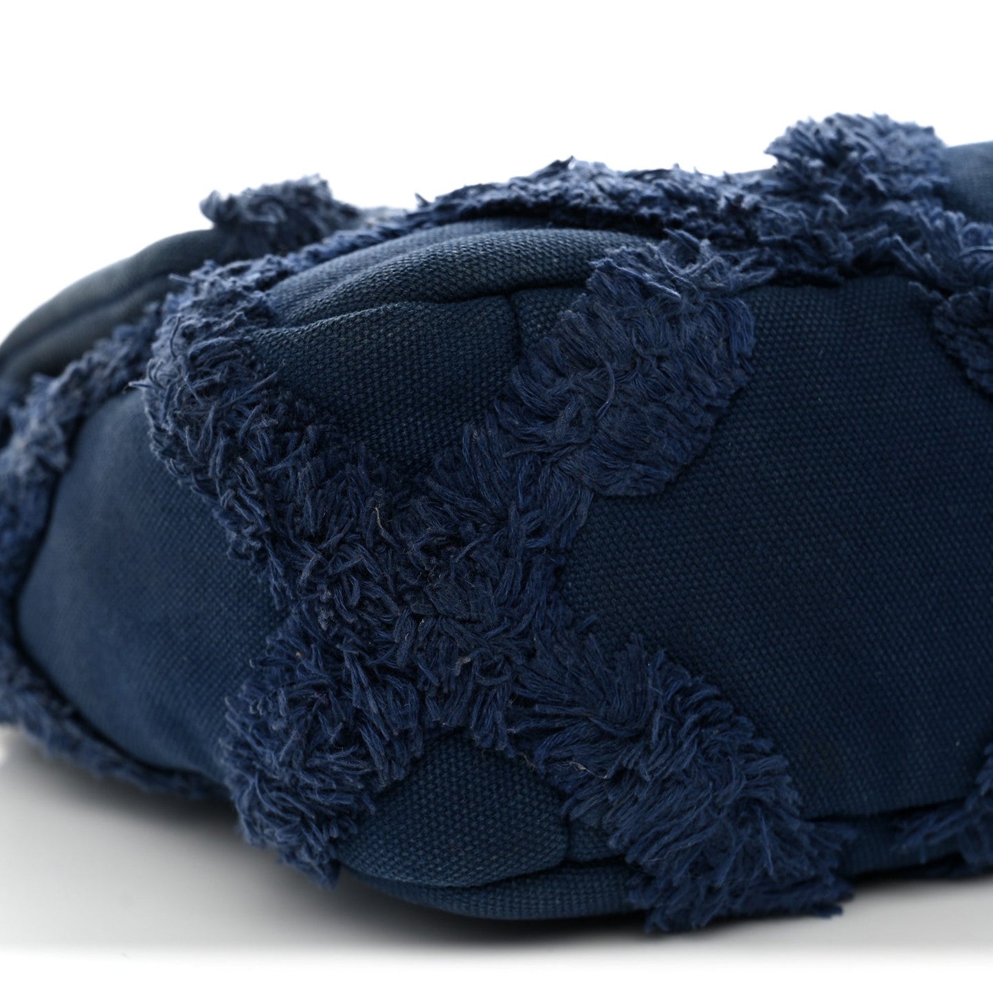 Cotton Canvas Quilted Medium Chanel 19 Flap Navy Blue