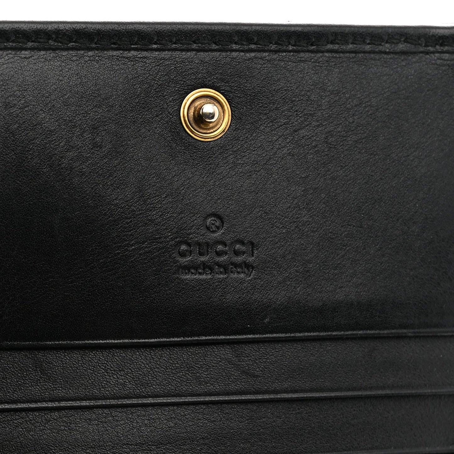 Calfskin Matelasse GG Marmont Card Case Wallet Black