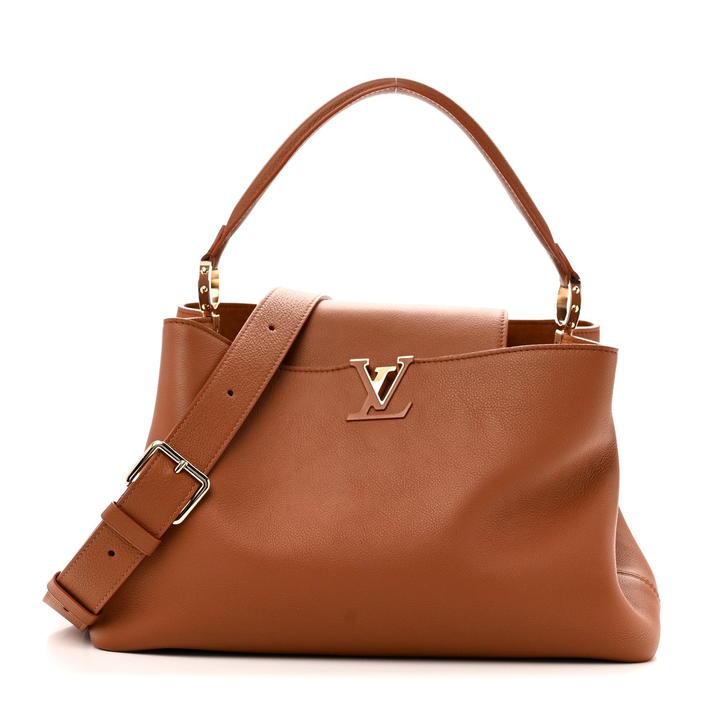 Smooth Grained Calfskin Capucines GM  Souple Cognac