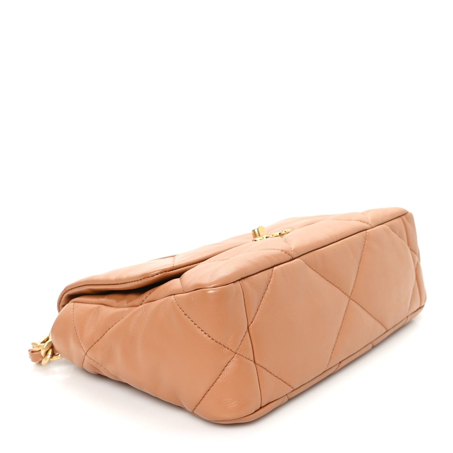 Lambskin Quilted Medium Chanel 19 Flap Brown