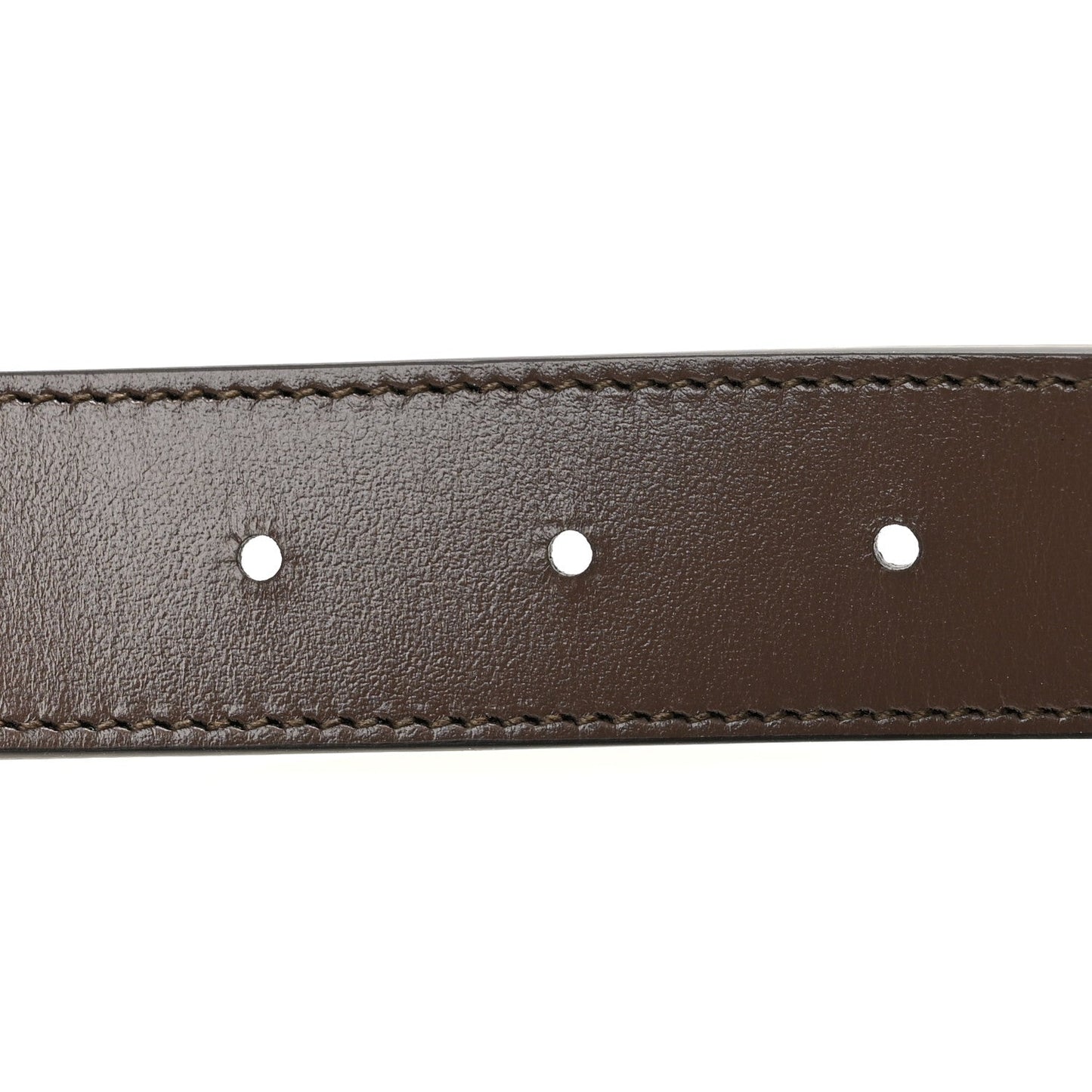 GG Supreme Monogram Plutone Calfskin Double G Reversible 30mm Belt 85 34 Beige Ebony Brown