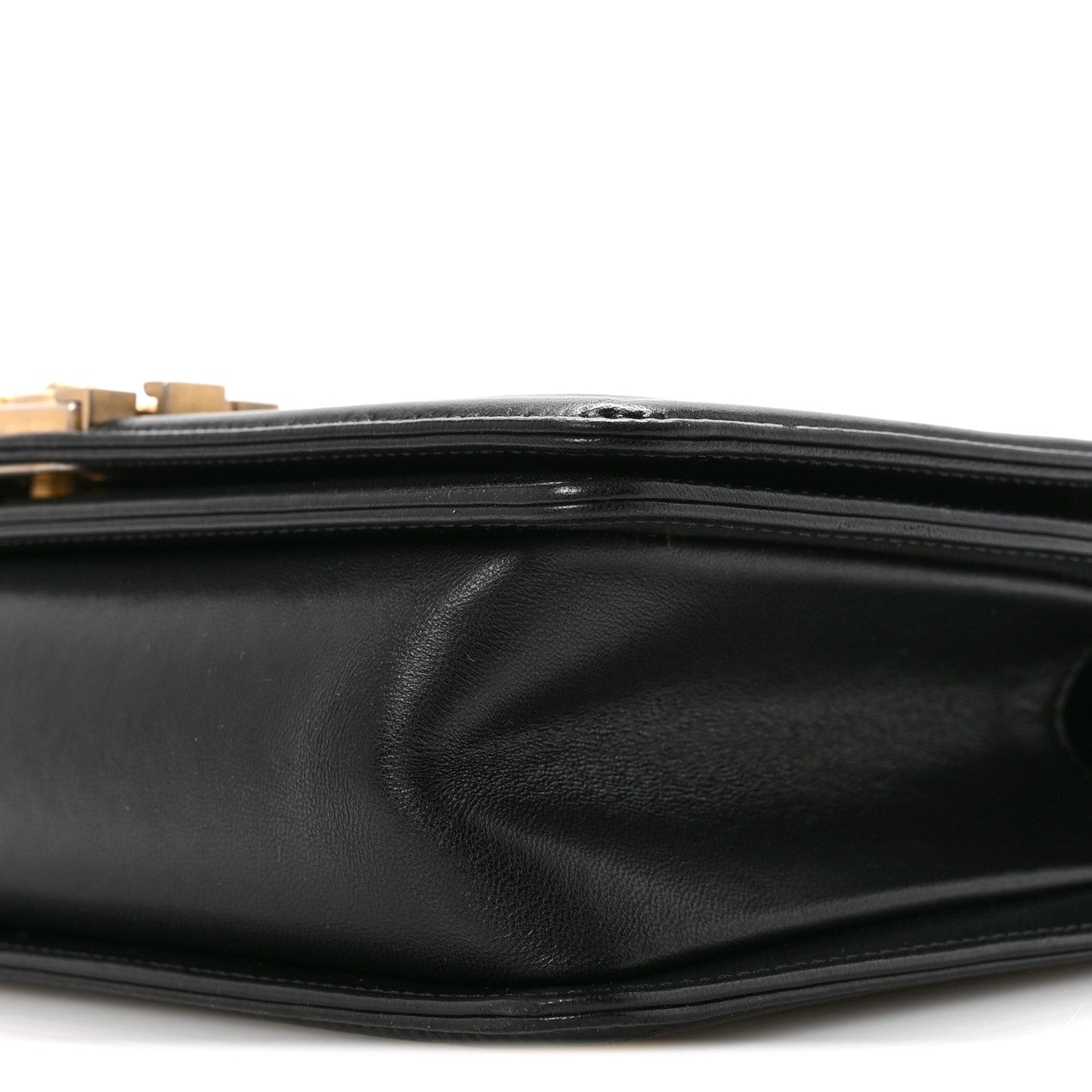 Lambskin Quilted Medium Boy Flap Black