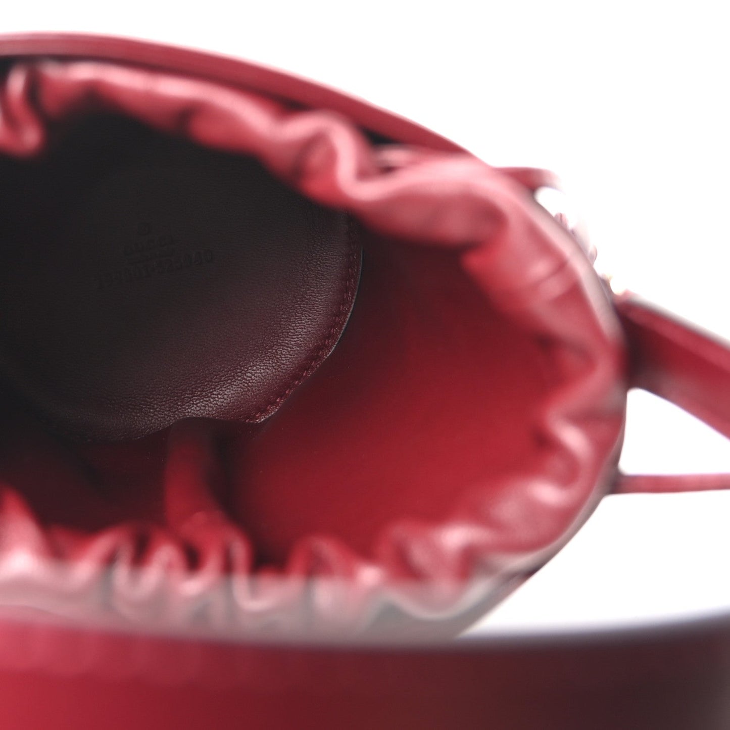 GG Shadow Monogram Mini Bucket Bag Rosso Ancora Red