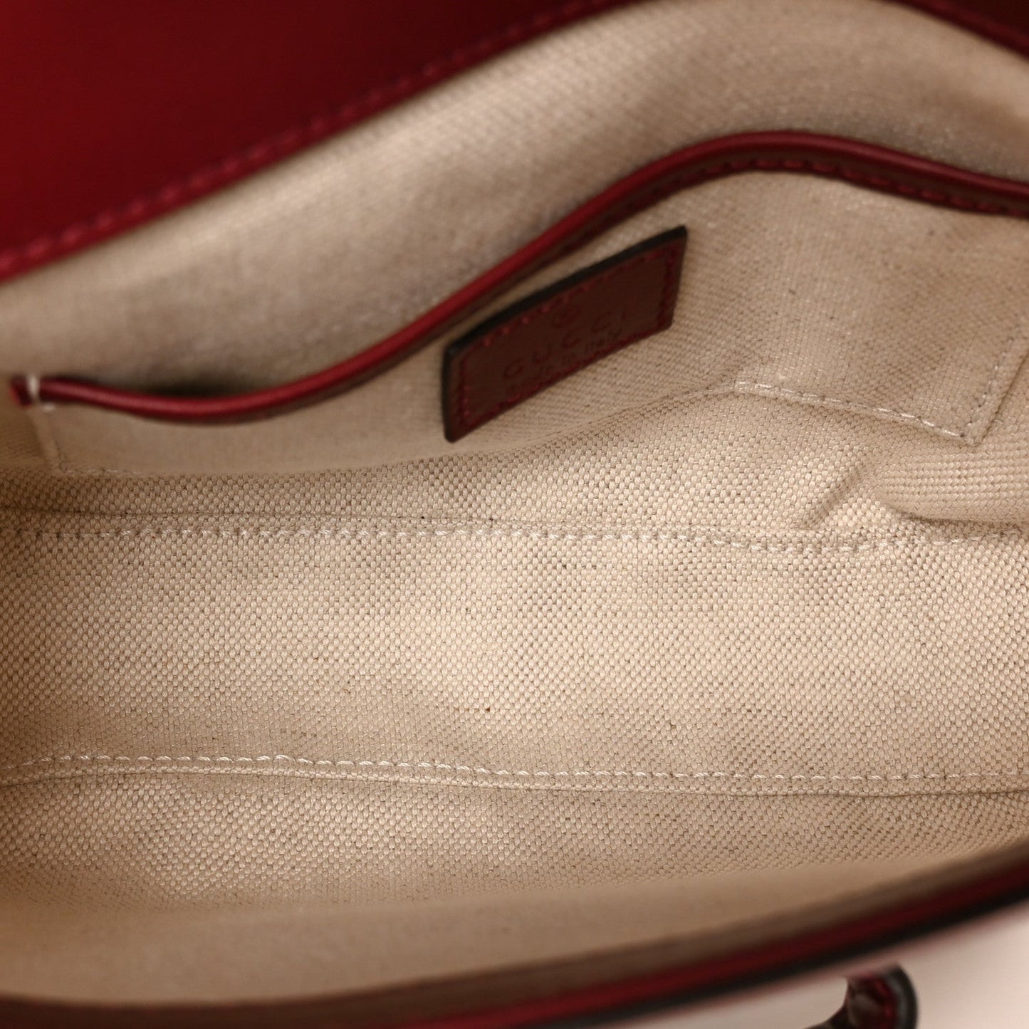 GG Supreme Monogram Horsebit 1955 Soft Small Shoulder Bag Beige Ebony Rosso Ancora