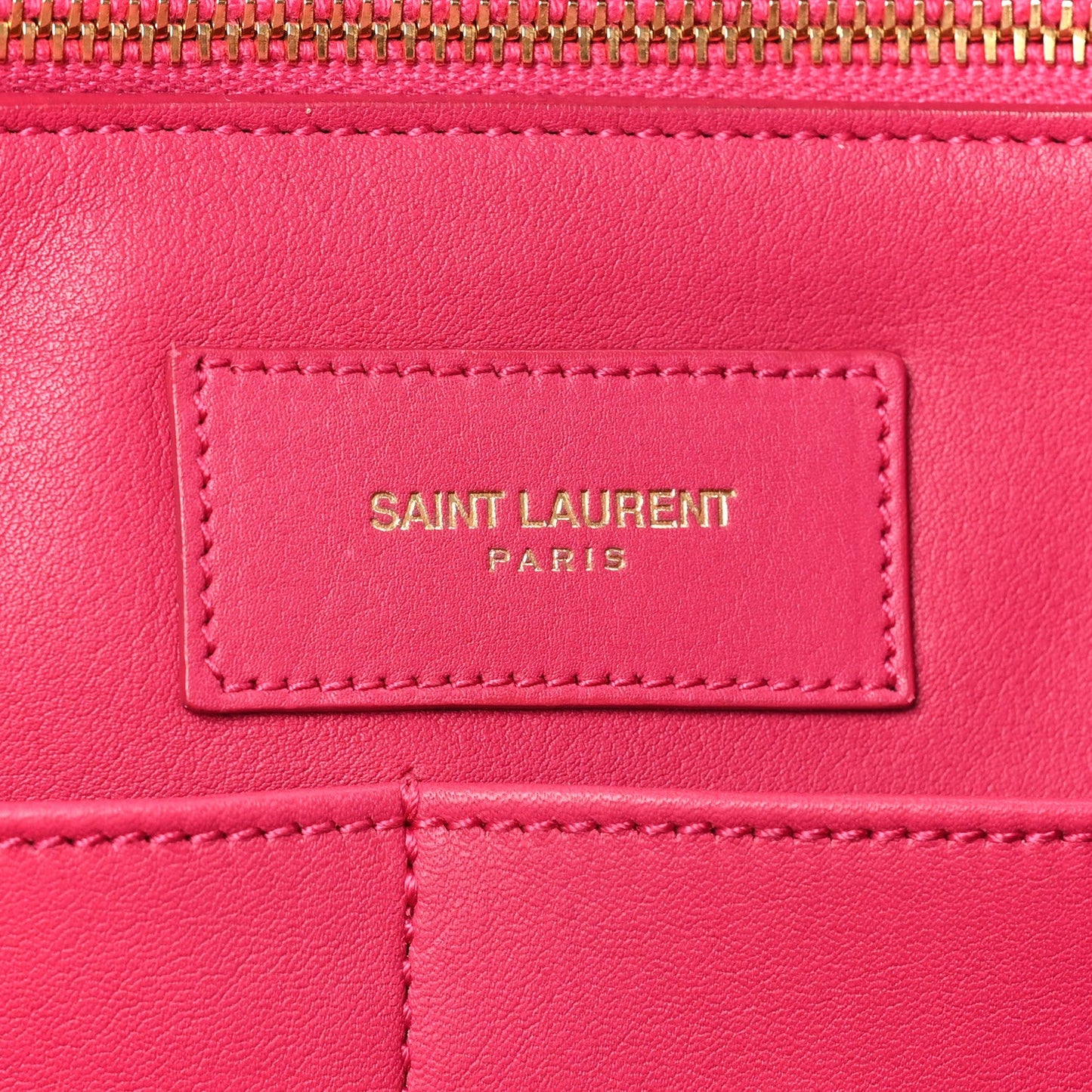 Calfskin Large Classic Y Cabas Fuchsia