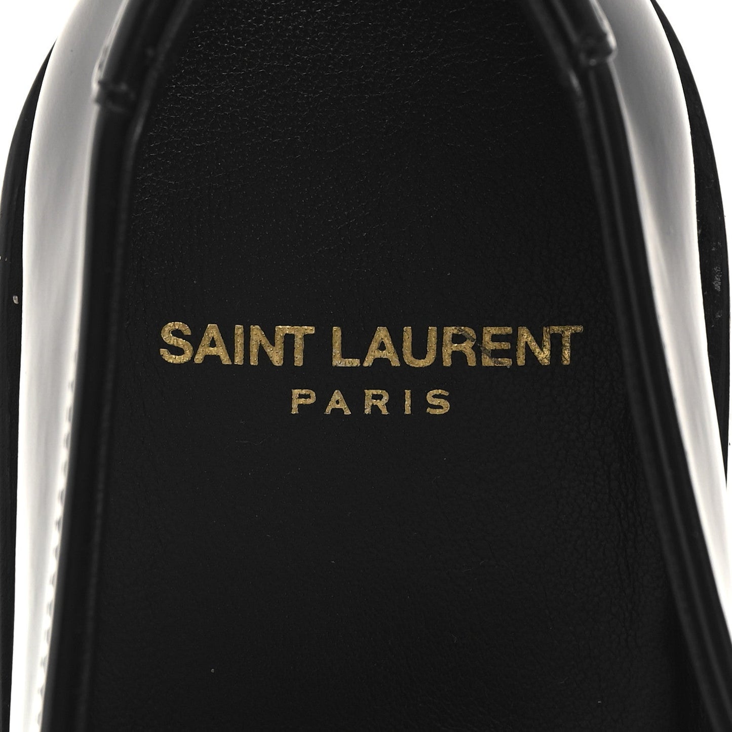 Glazed Calfskin Le Loafer 15 Penny Slippers 38.5 Black
