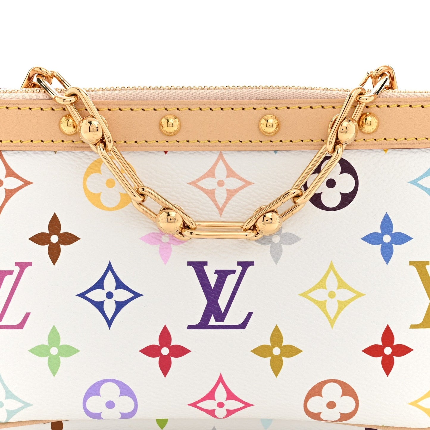 LV X TM Monogram Multicolor Pochette Accessories White