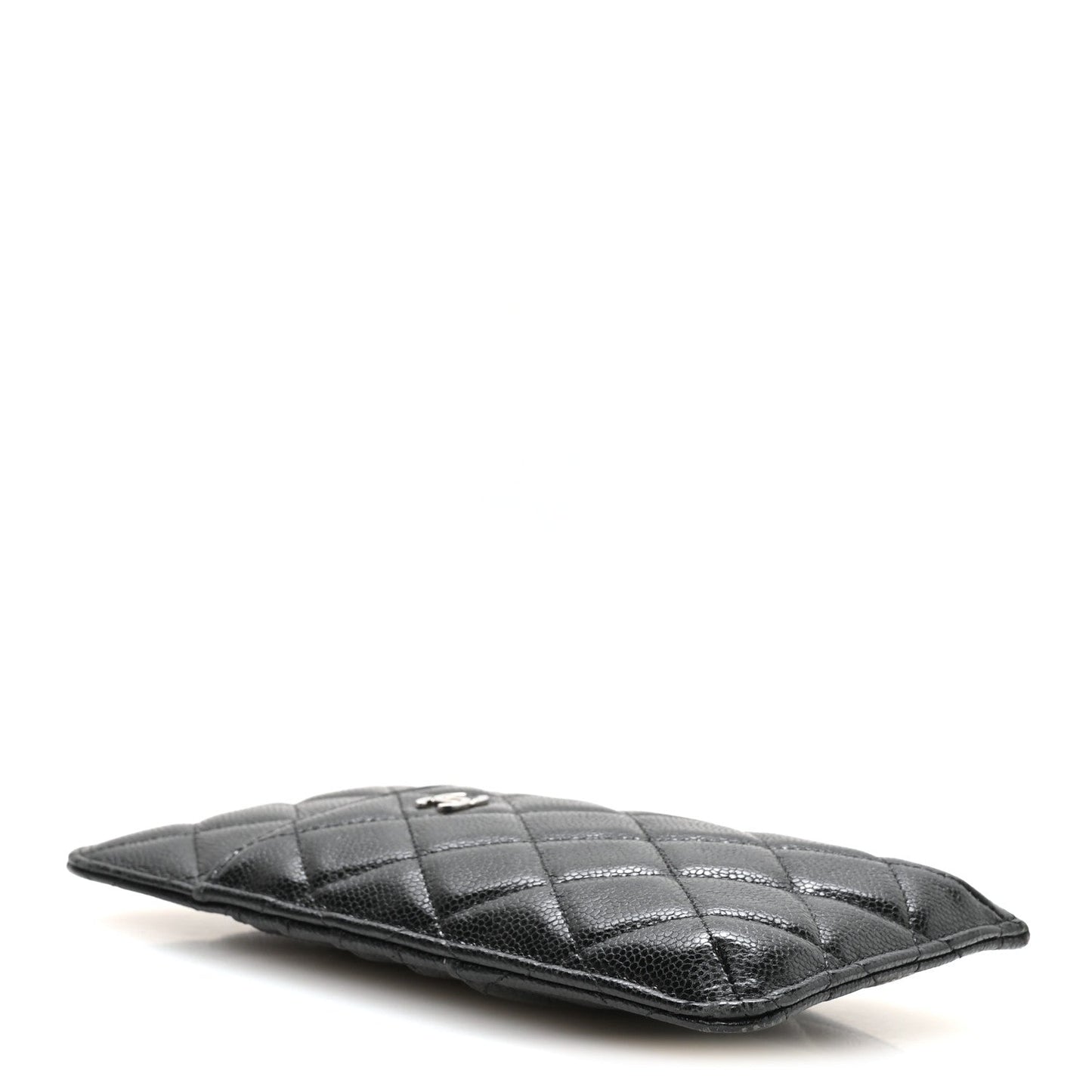 Caviar Quilted Classic iPhone Pouch Black