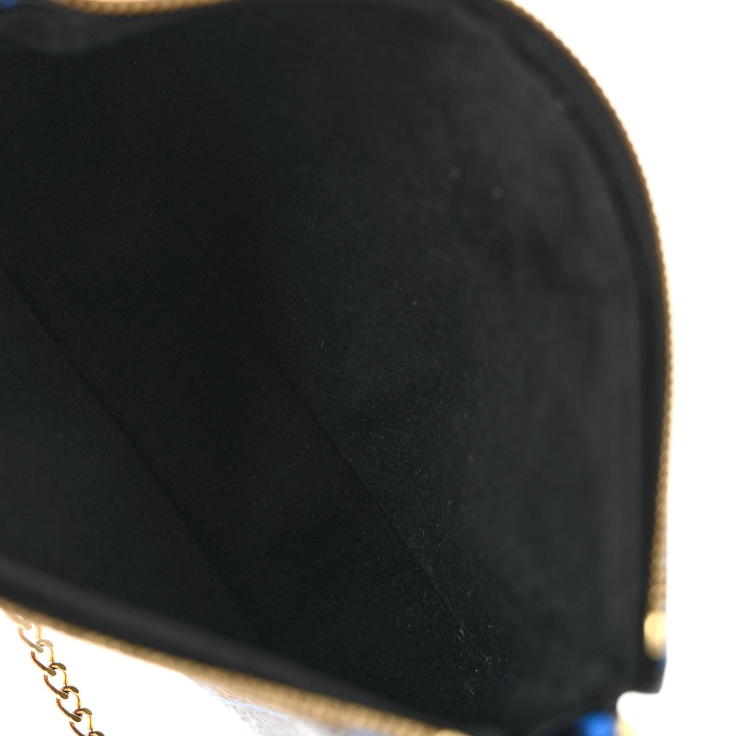 Colored Monogram Mini Pochette Accessories Blue Black