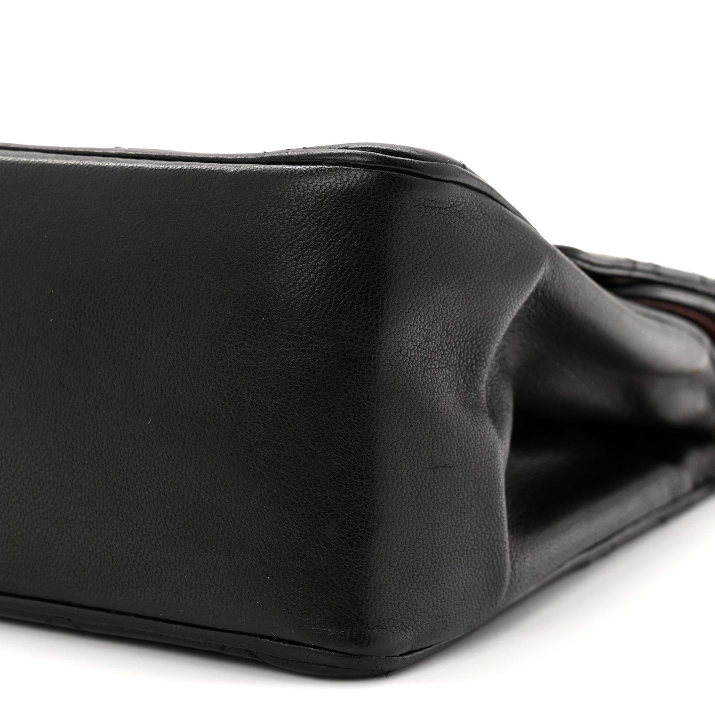 Lambskin Quilted Medium Double Flap Bijoux Chain Black