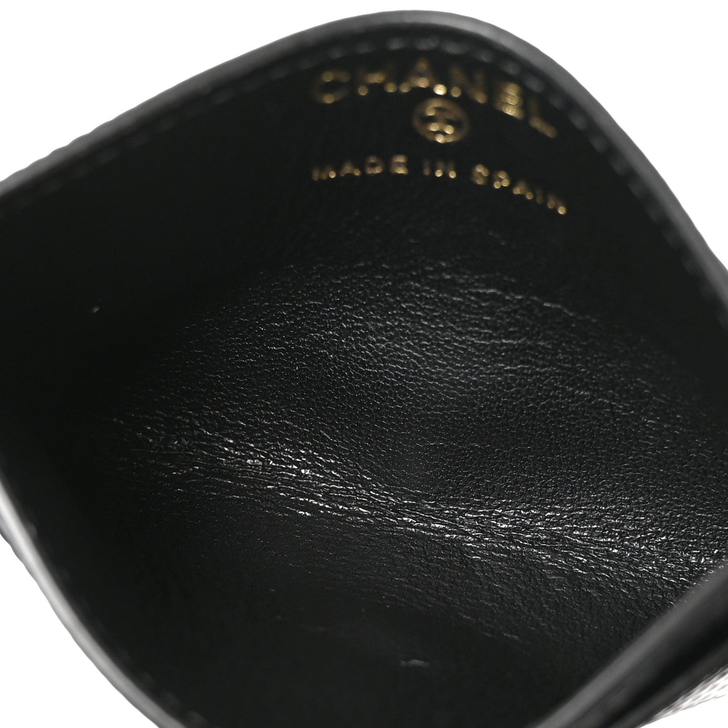 Calfskin Lizard Embossed Card Holder Black