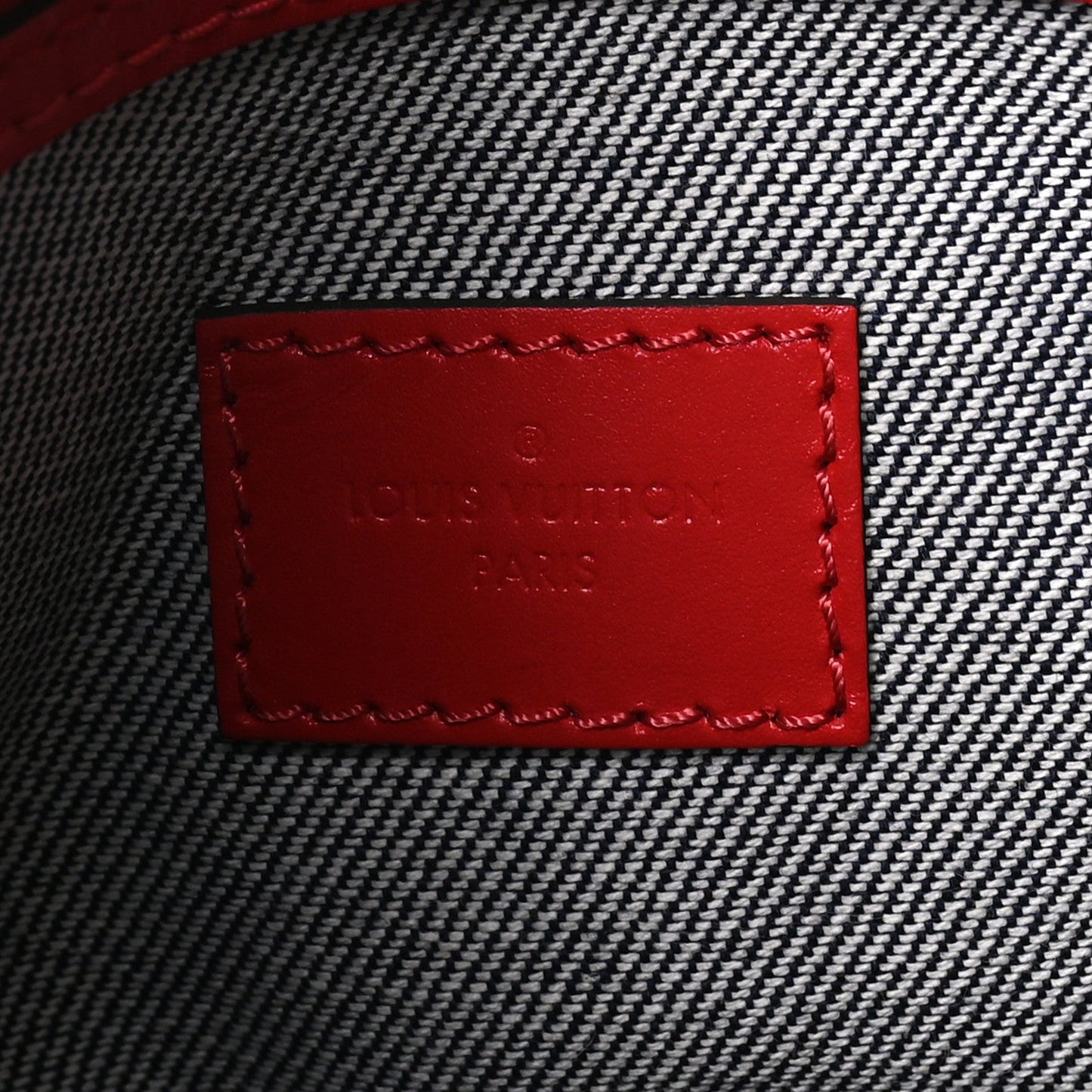 Denim Damier Monogram Patchwork Speedy Bandouliere 30 Blue Rouge