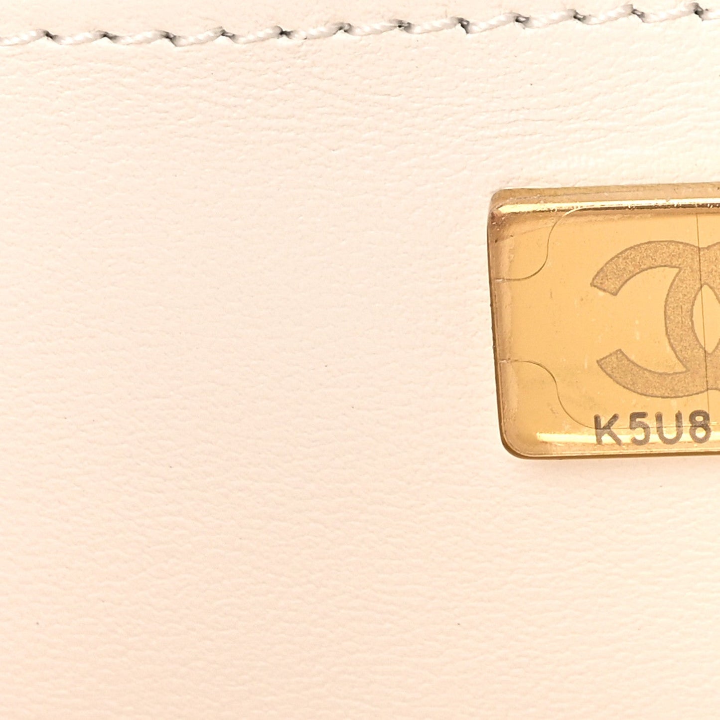 Lambskin Quilted Coco Click Bag White