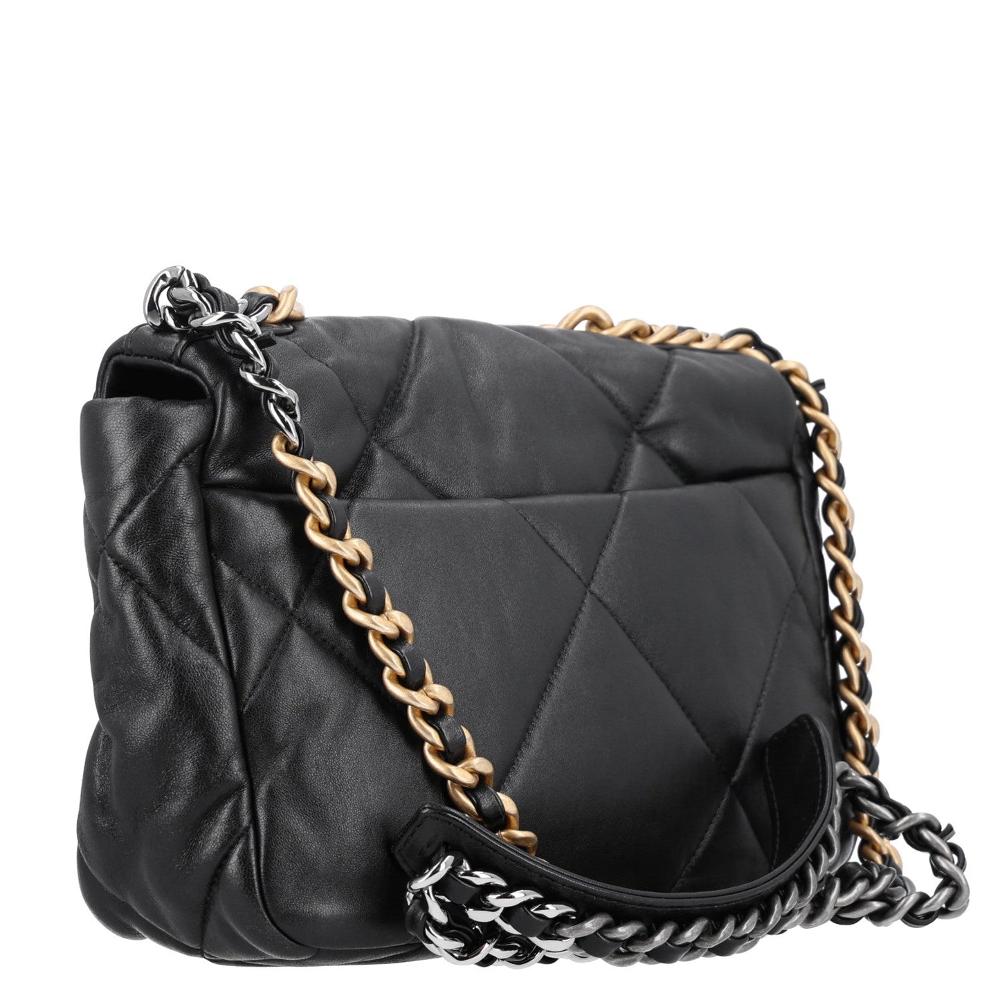 Lambskin Quilted Medium Chanel 19 Flap Black