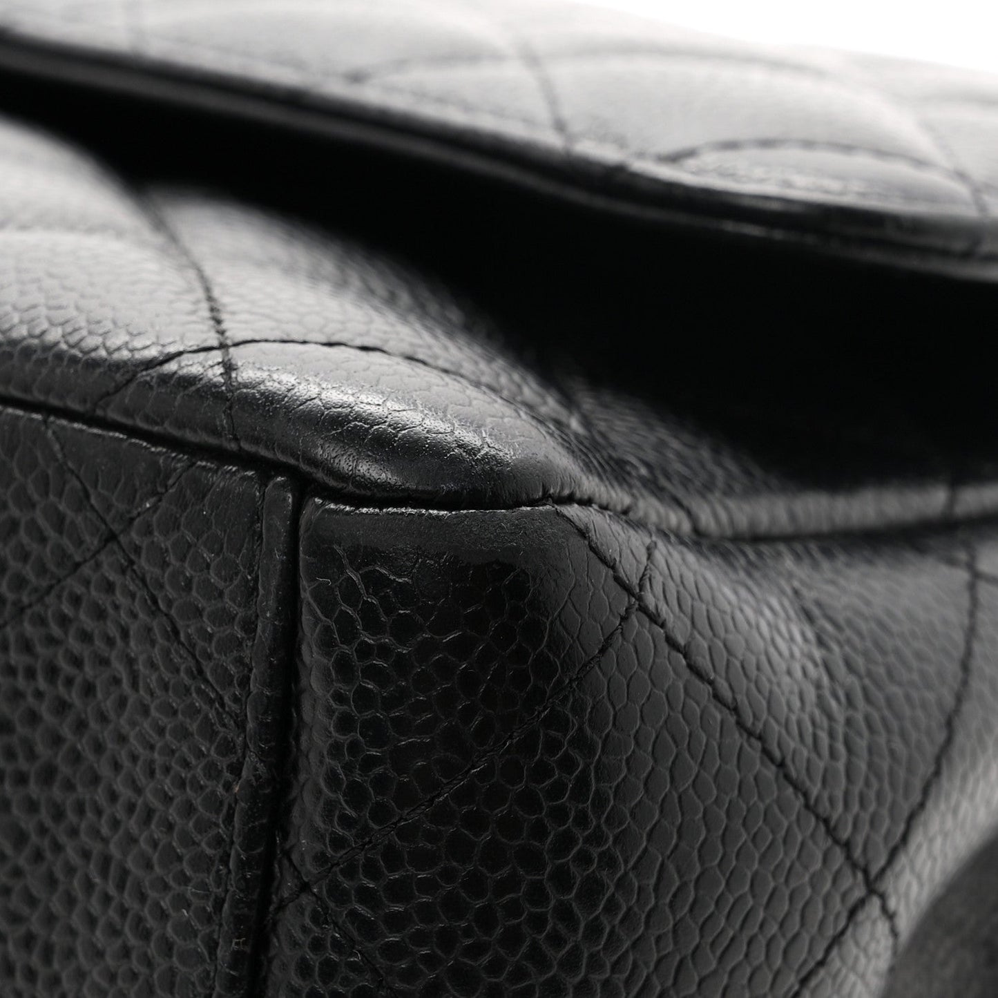 Caviar Quilted Maxi Double Flap Black
