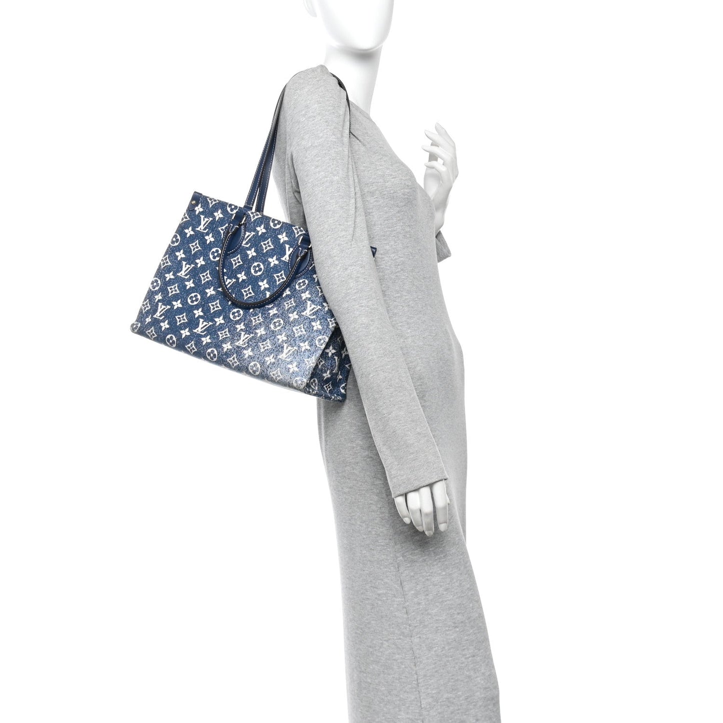 Monogram Jacquard Denim Onthego MM Bleu