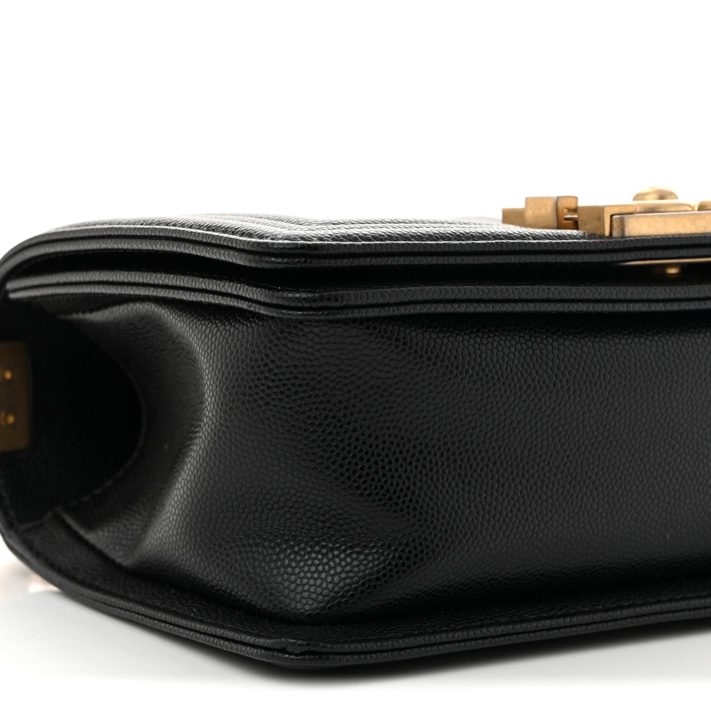 Caviar Quilted Small Boy Flap Black