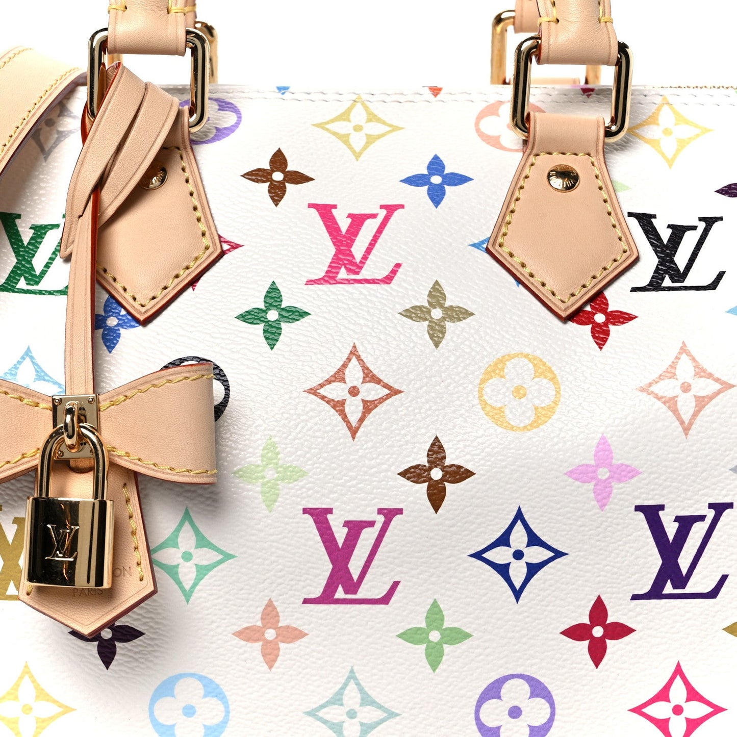 LV X TM Monogram Multicolor Speedy Bandouliere 25 White