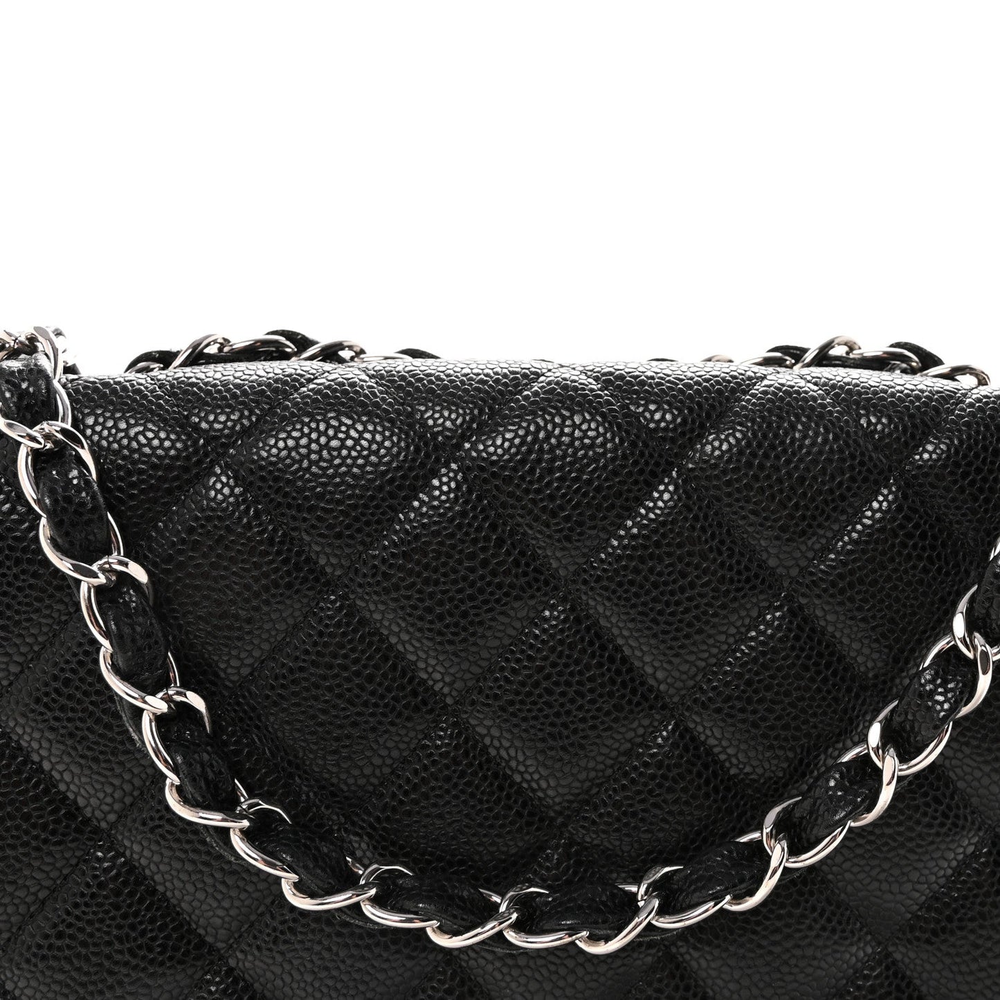 Caviar Quilted Jumbo Single Flap Black