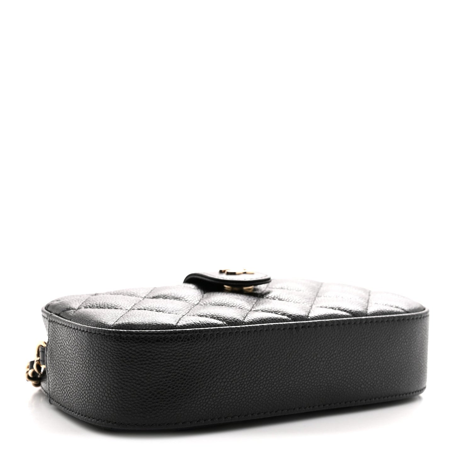 Caviar Quilted Chain Camera Bag Black