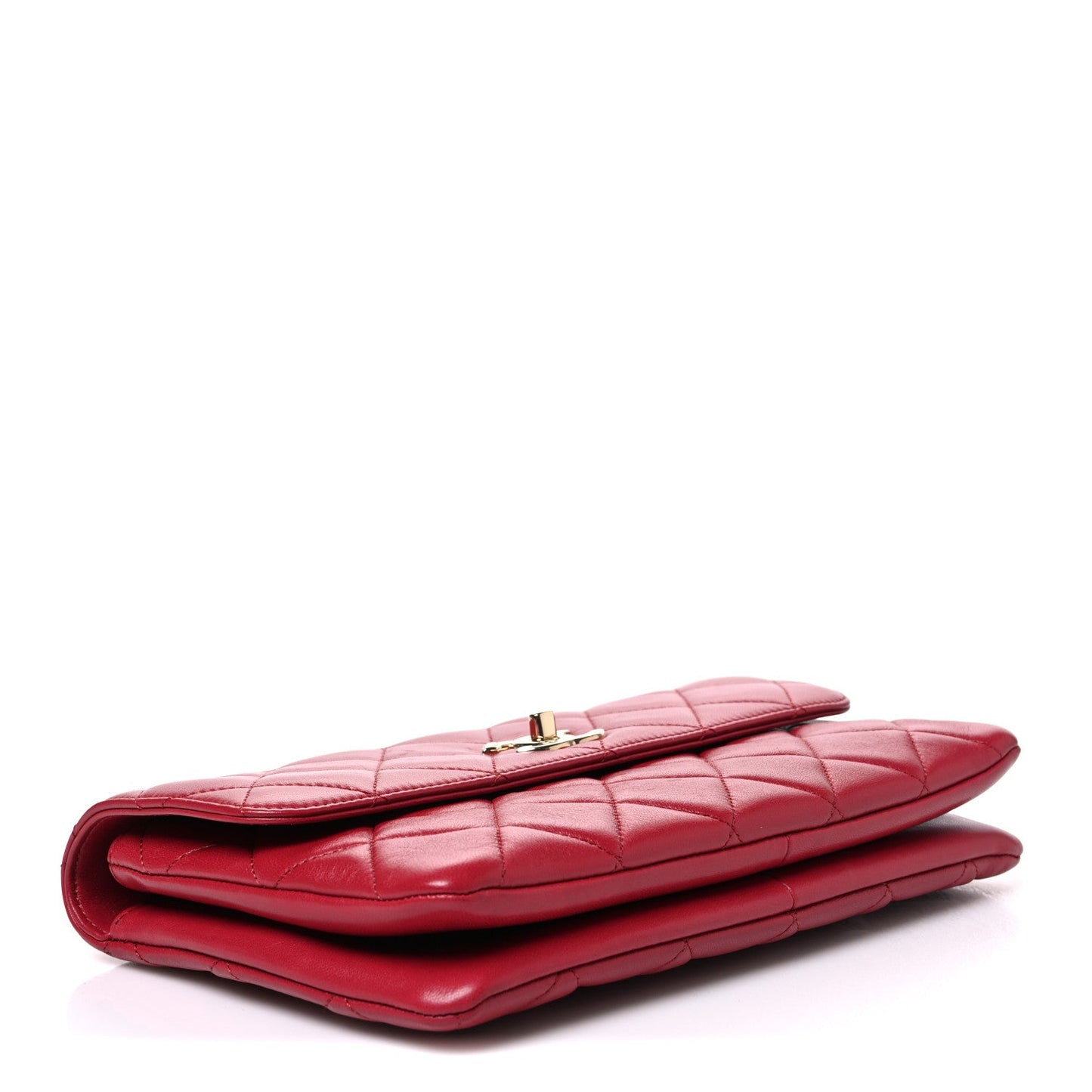 Lambskin Quilted Medium Trendy CC Flap Dark Pink