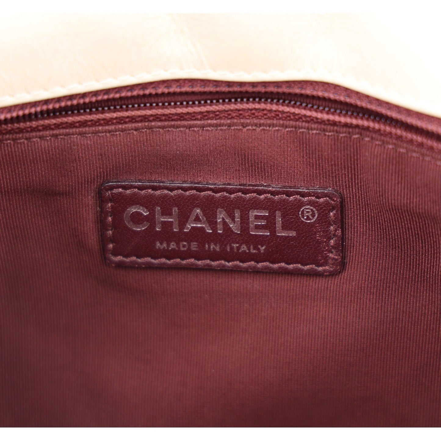 Glazed Calfskin Quilted Medium Coco Boy Flap White