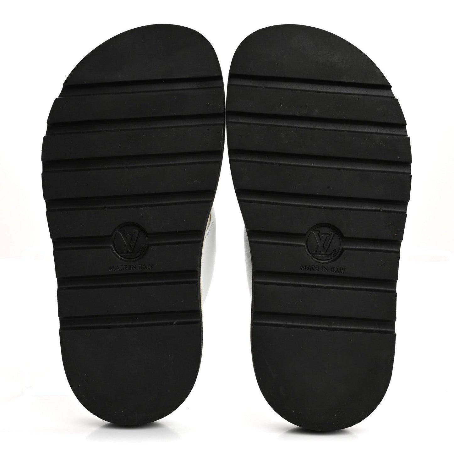 Calfskin Logo Studded Pillow Flat Thong Sandals 35 White