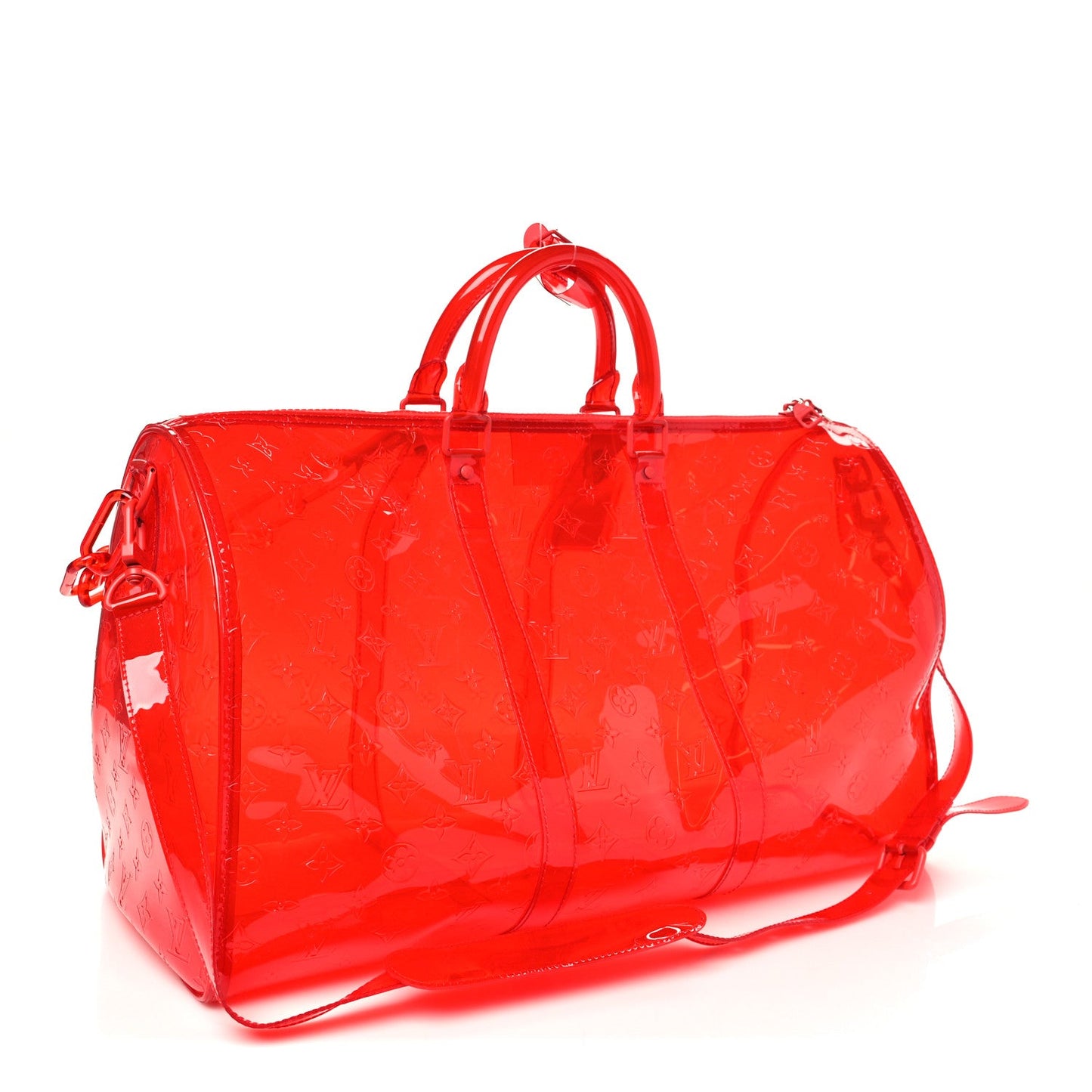PVC Monogram Keepall Bandouliere 50 Grenadine Red