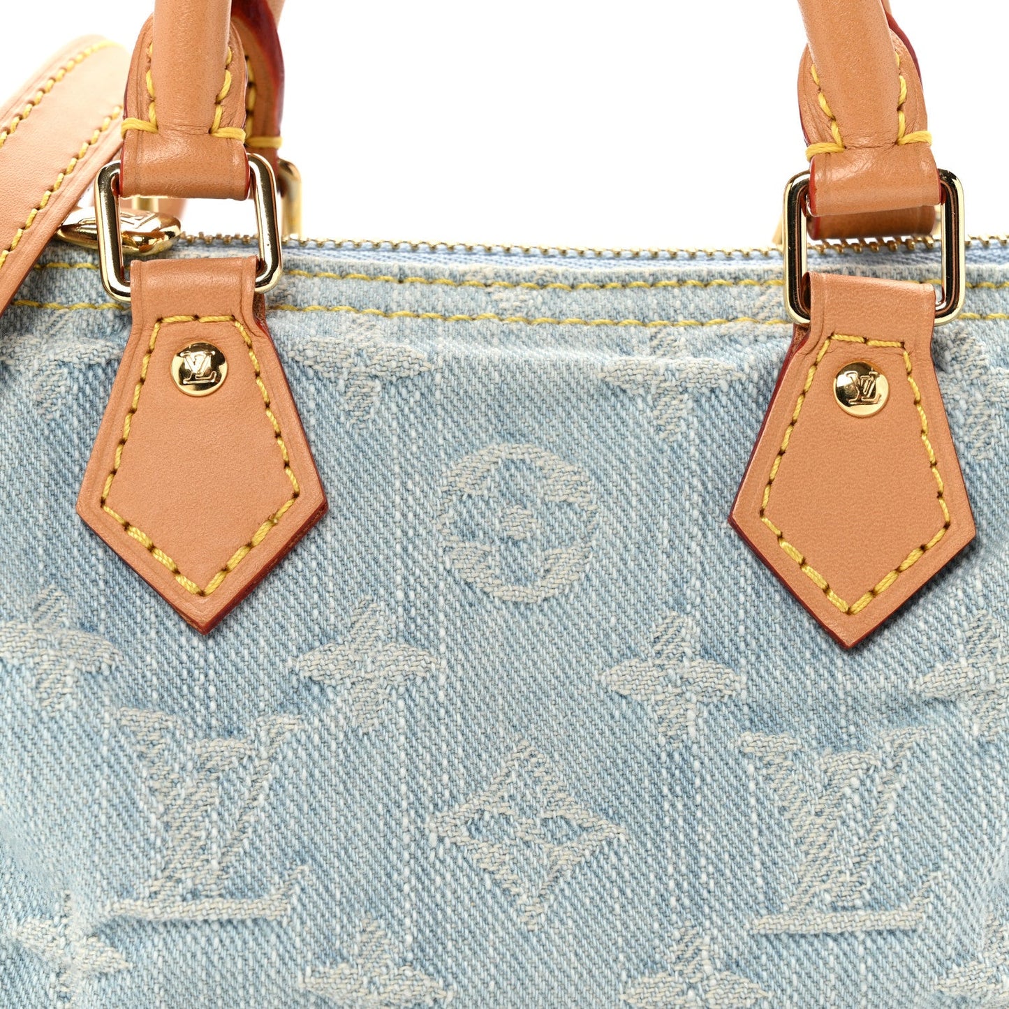 Monogram Denim Nano Speedy Sky Blue