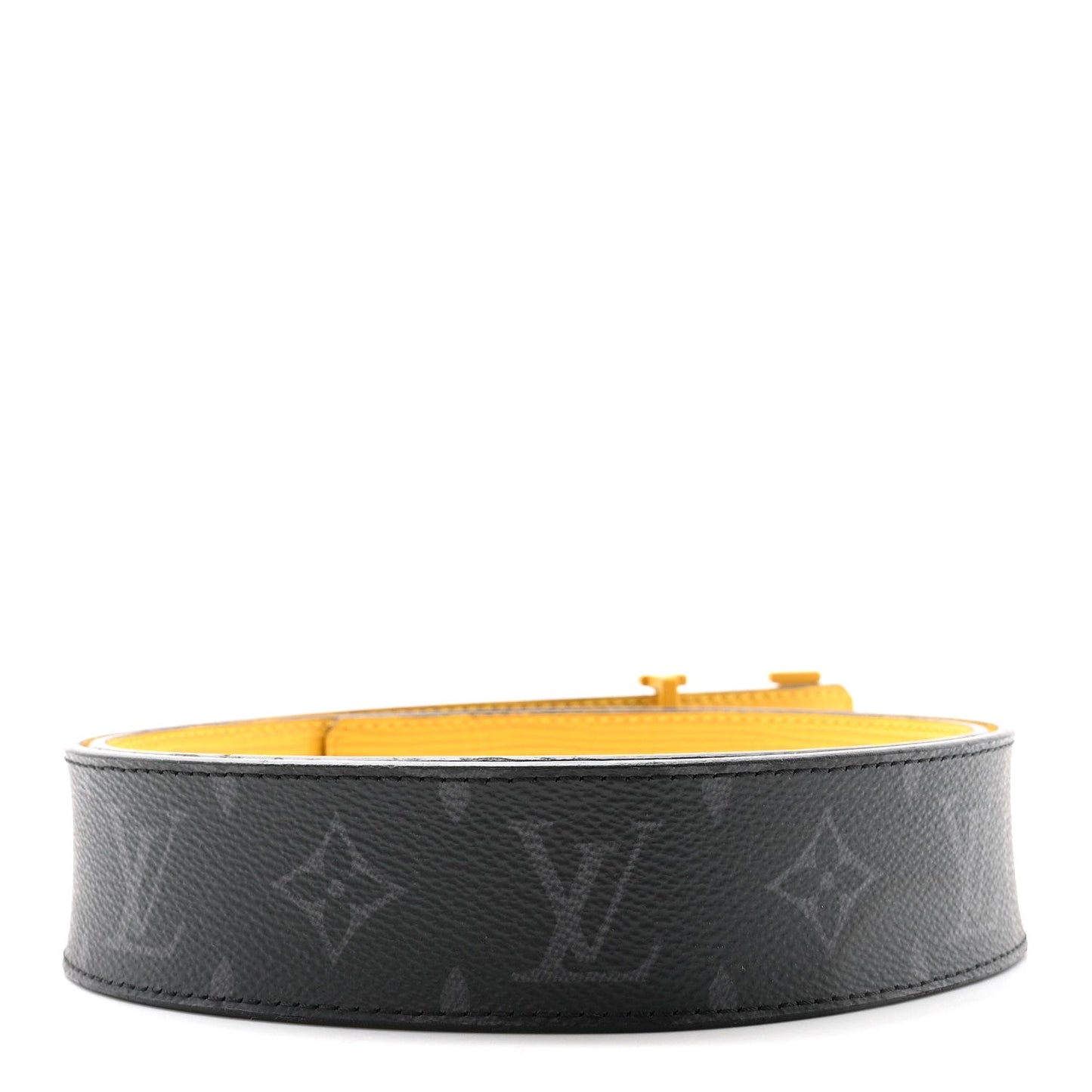 Monogram Eclipse Epi 40mm LV Initiales Reversible 100 40 Belt Yellow