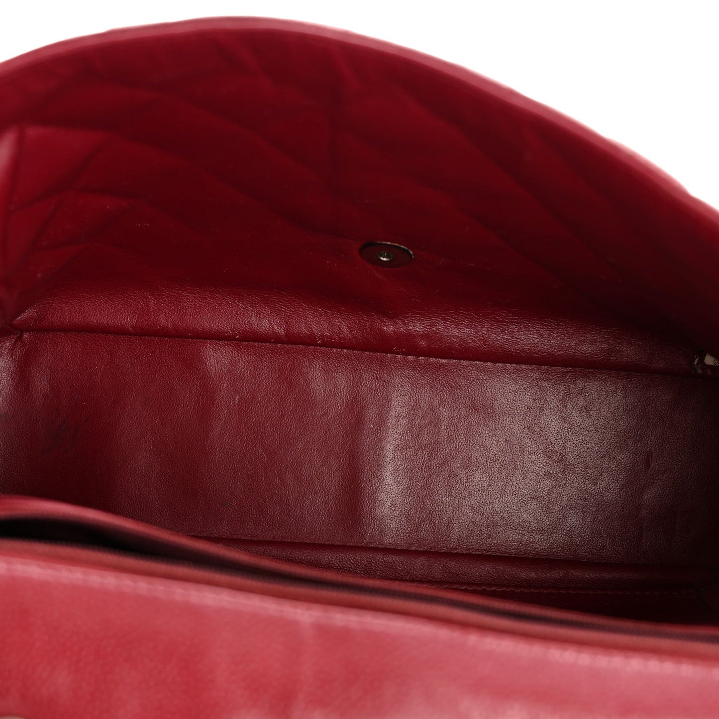 Caviar Quilted Jumbo Double Flap Dark Red
