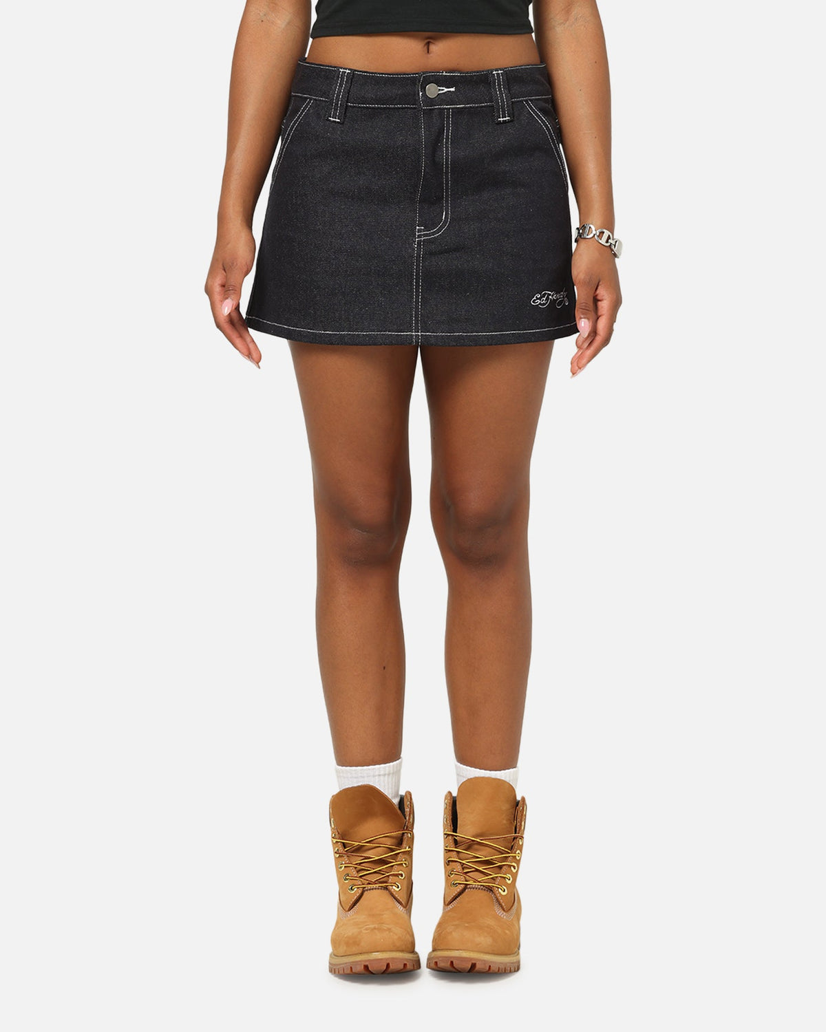 Ed Hardy Women's Steller Mini Skirt Mid Blue