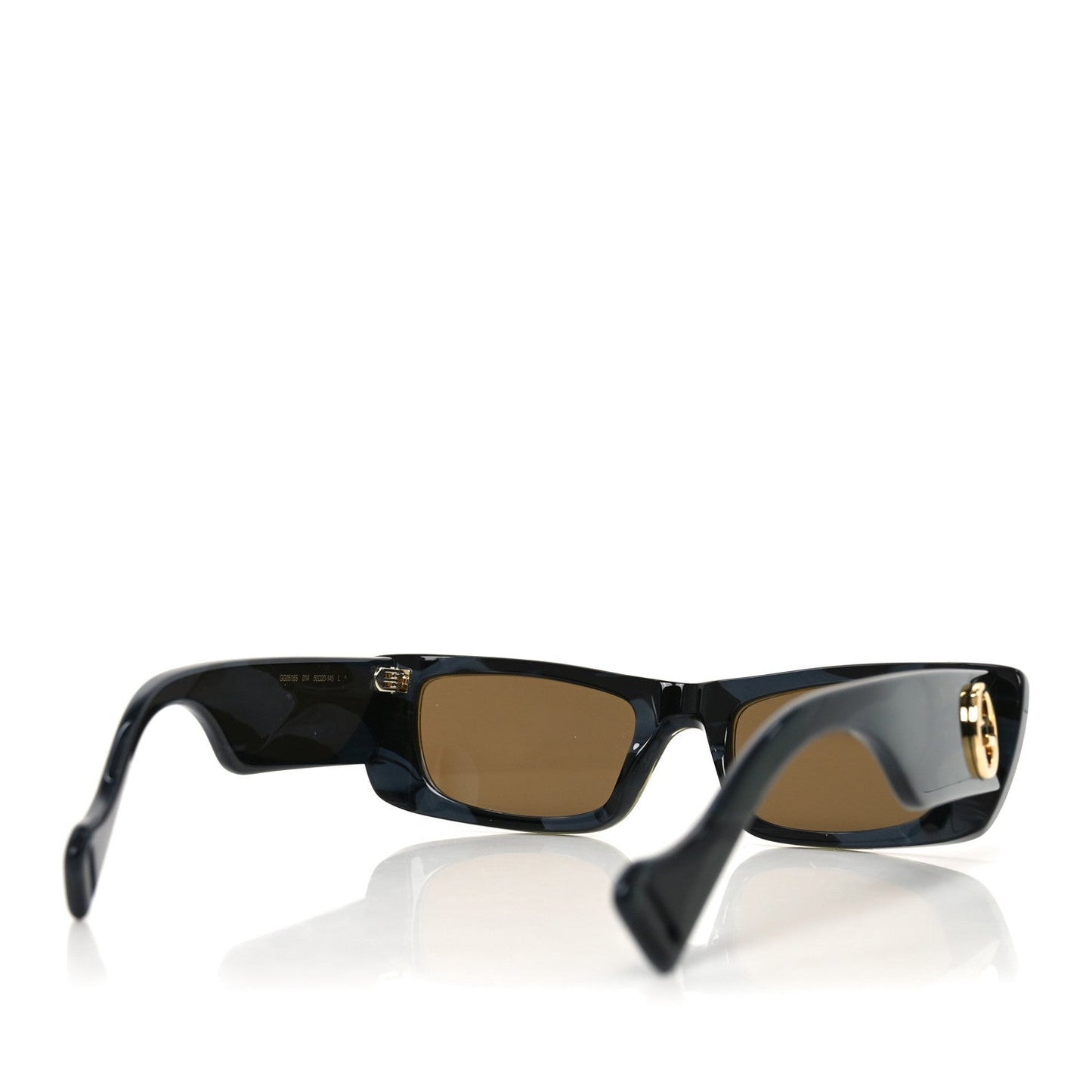 Acetate Rectangular GG0516S Sunglasses Green Bronze