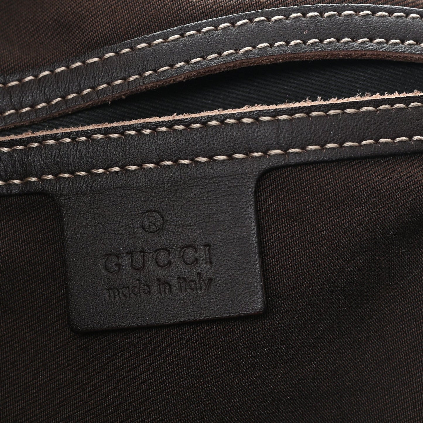 GG Plus Monogram Joy Vertical Tote Dark Brown