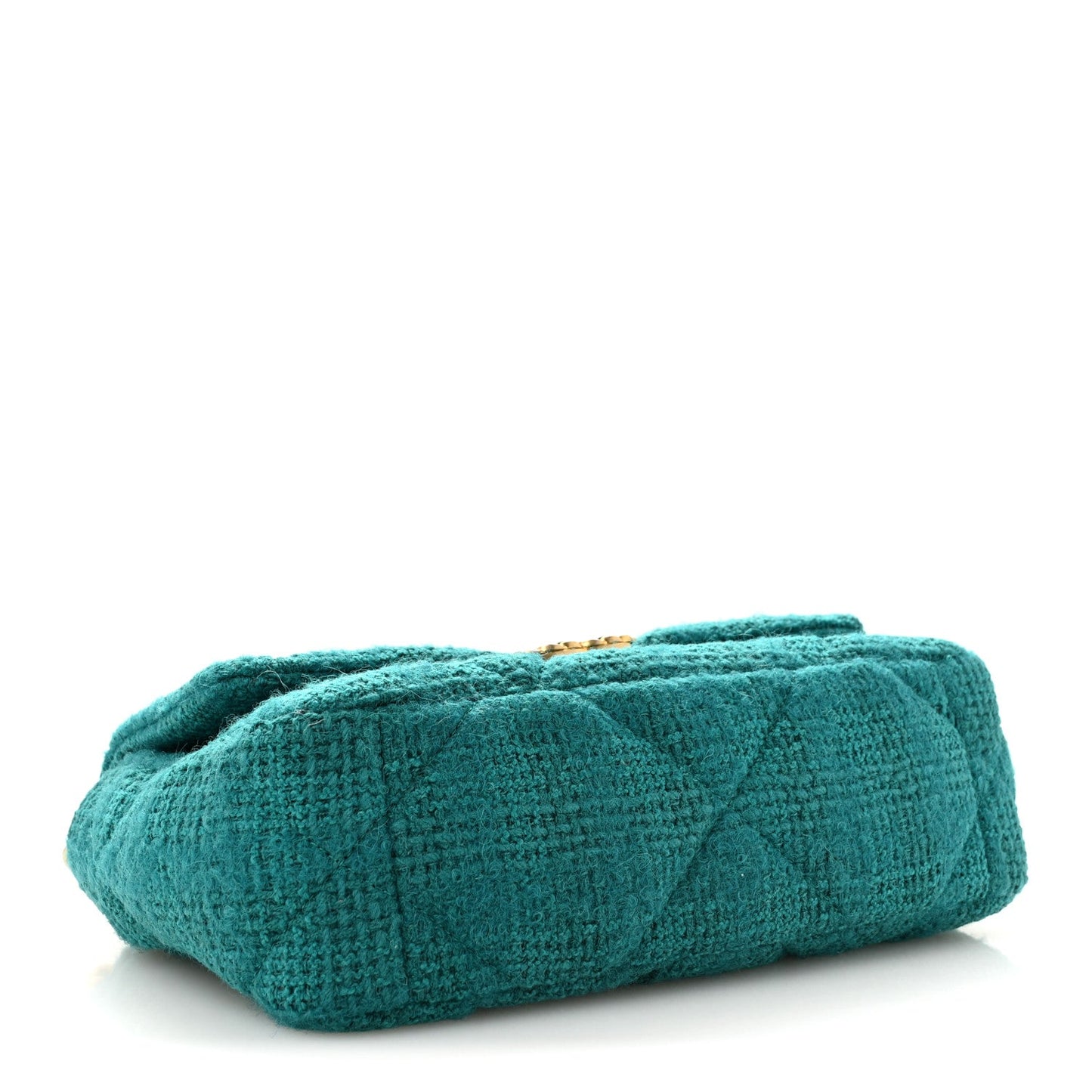 Tweed Quilted Medium Chanel 19 Flap Green