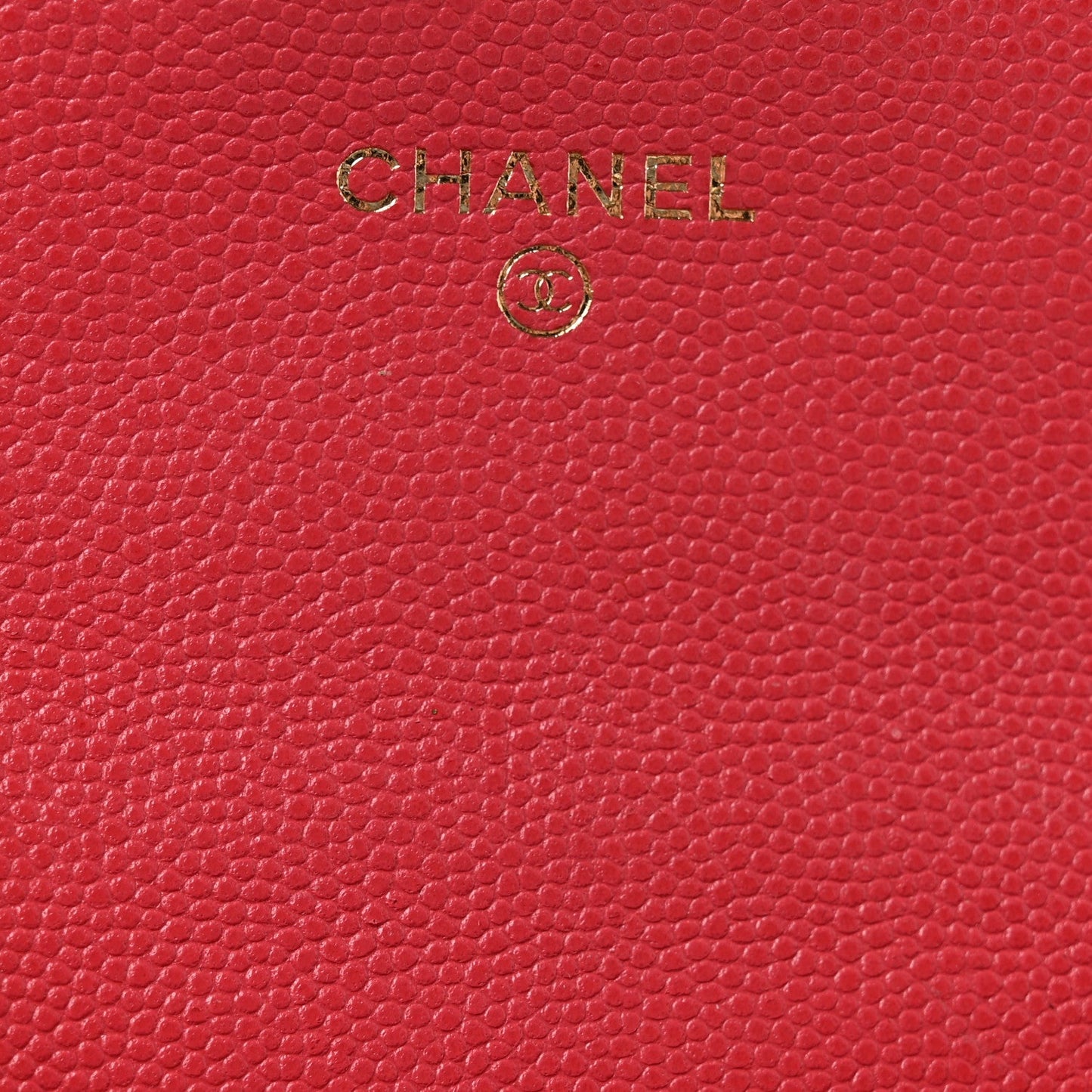 Caviar Quilted Flap Card Holder Wallet Dark Pink