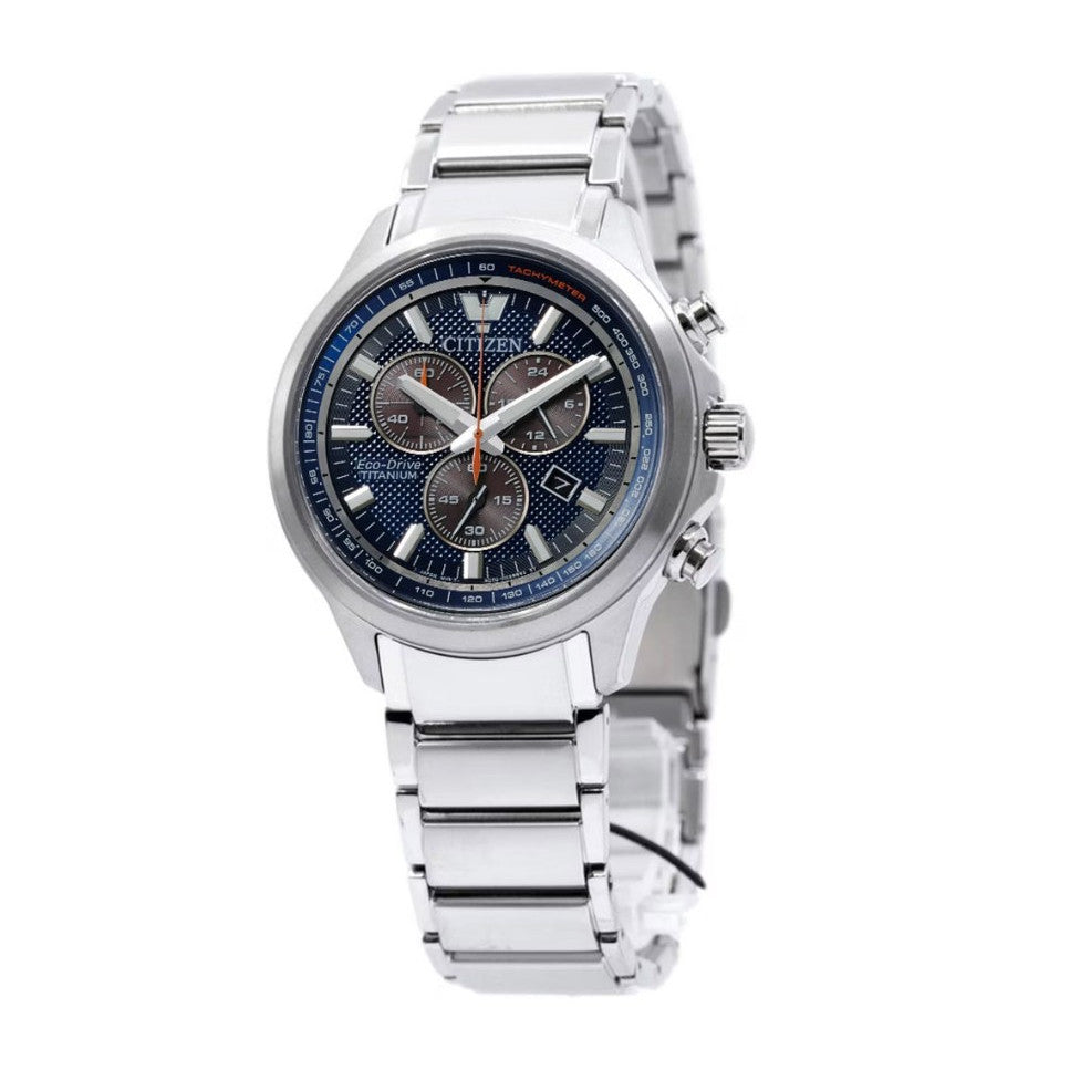Citizen Men's AT2470-85L Super Titanium Blue Dial Date Watch