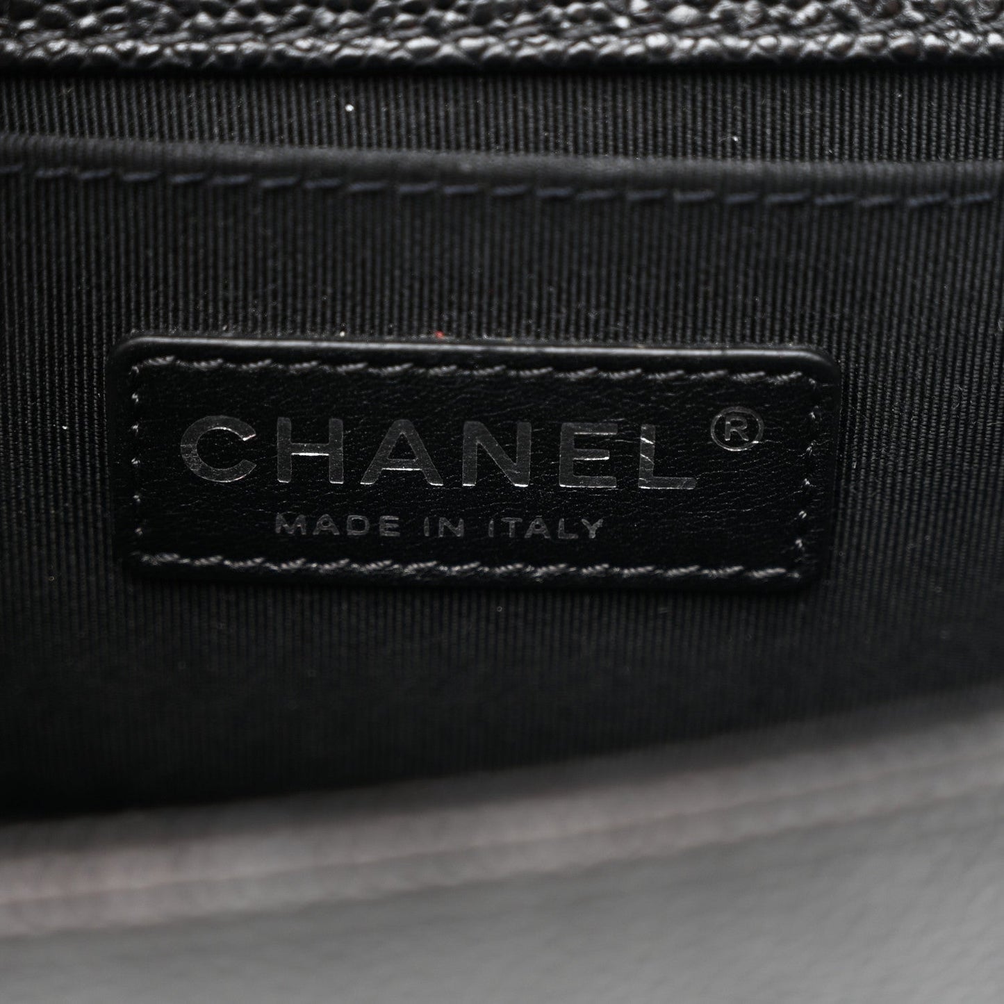 Caviar Quilted Small Boy Flap Black